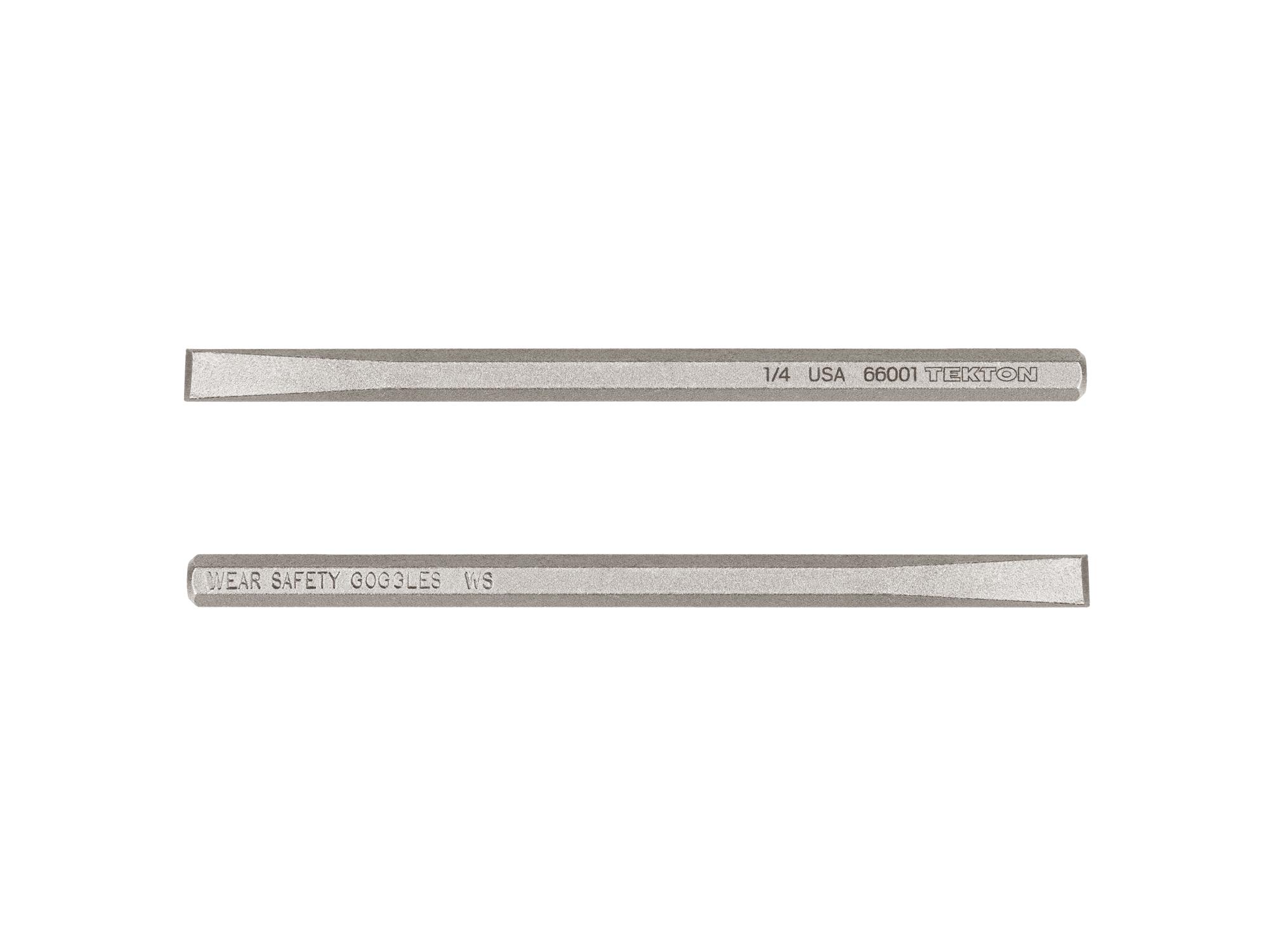 Side view of Tekton cold chisel. Item #66001