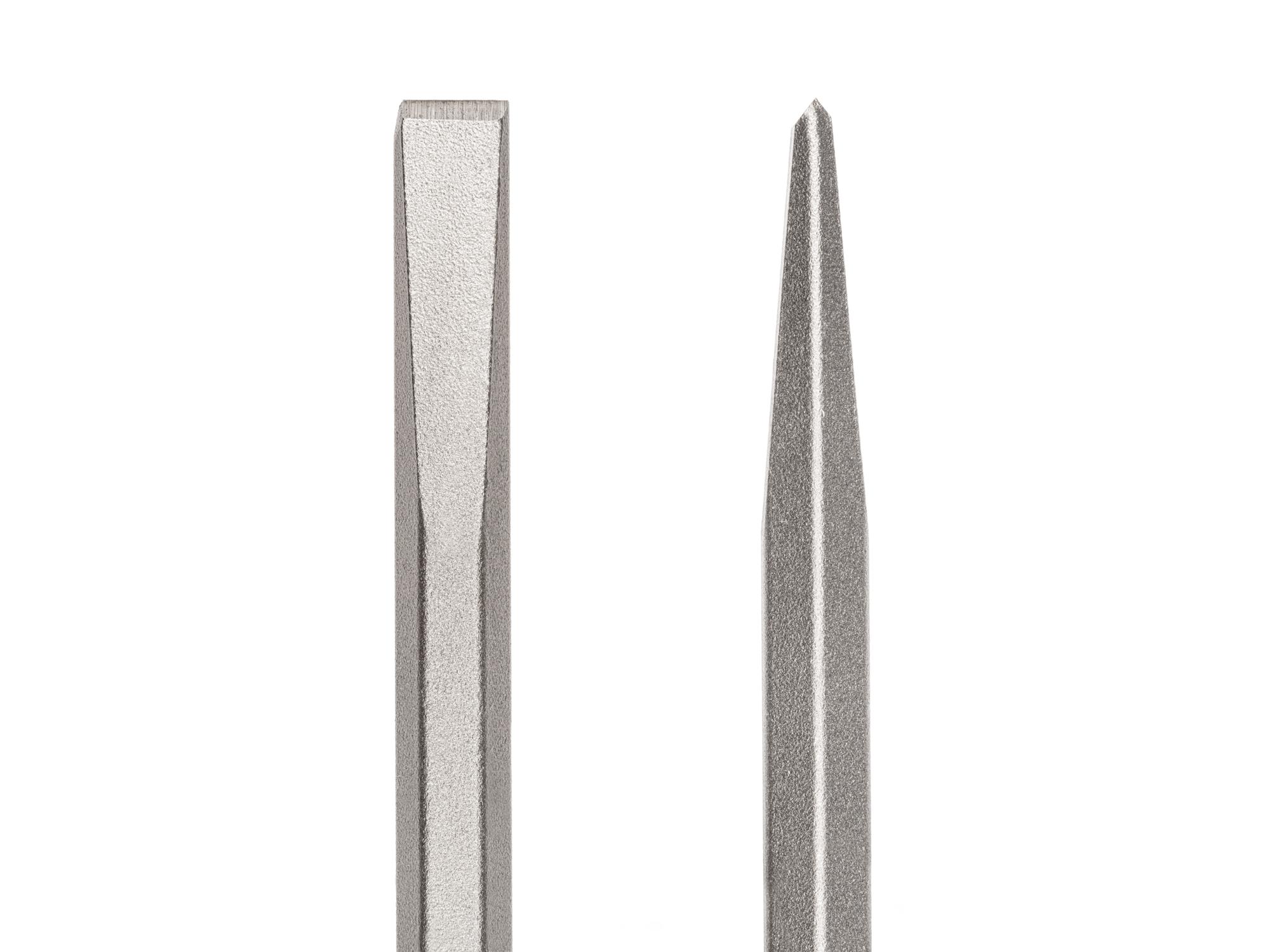 Closeup view of Tekton cold chisel. Item #66003