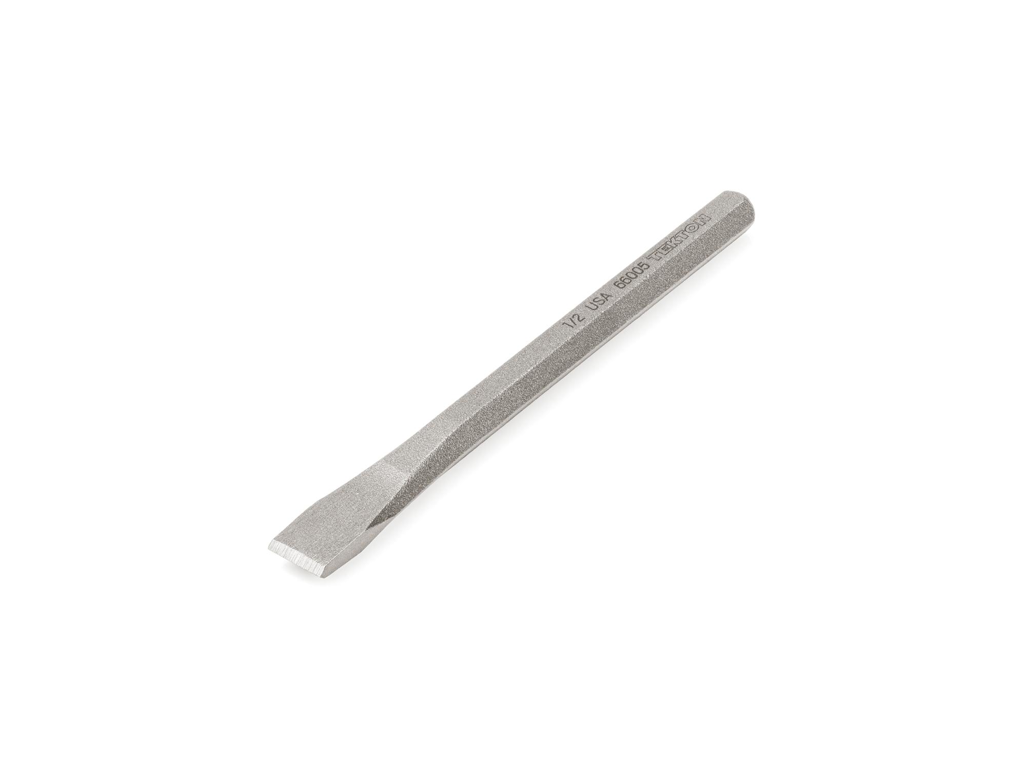 Front-right angle view of Tekton cold chisel. Item #66005