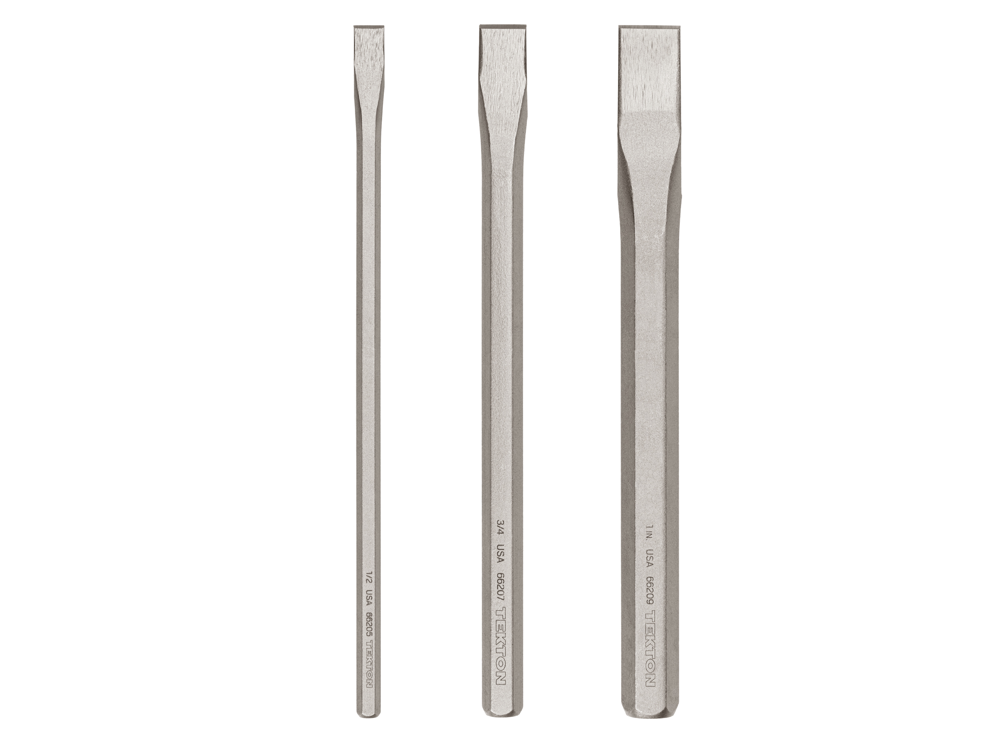 TEKTON Long Cold Chisel Set, 3-Piece (1/2, 3/4, 1 in.)