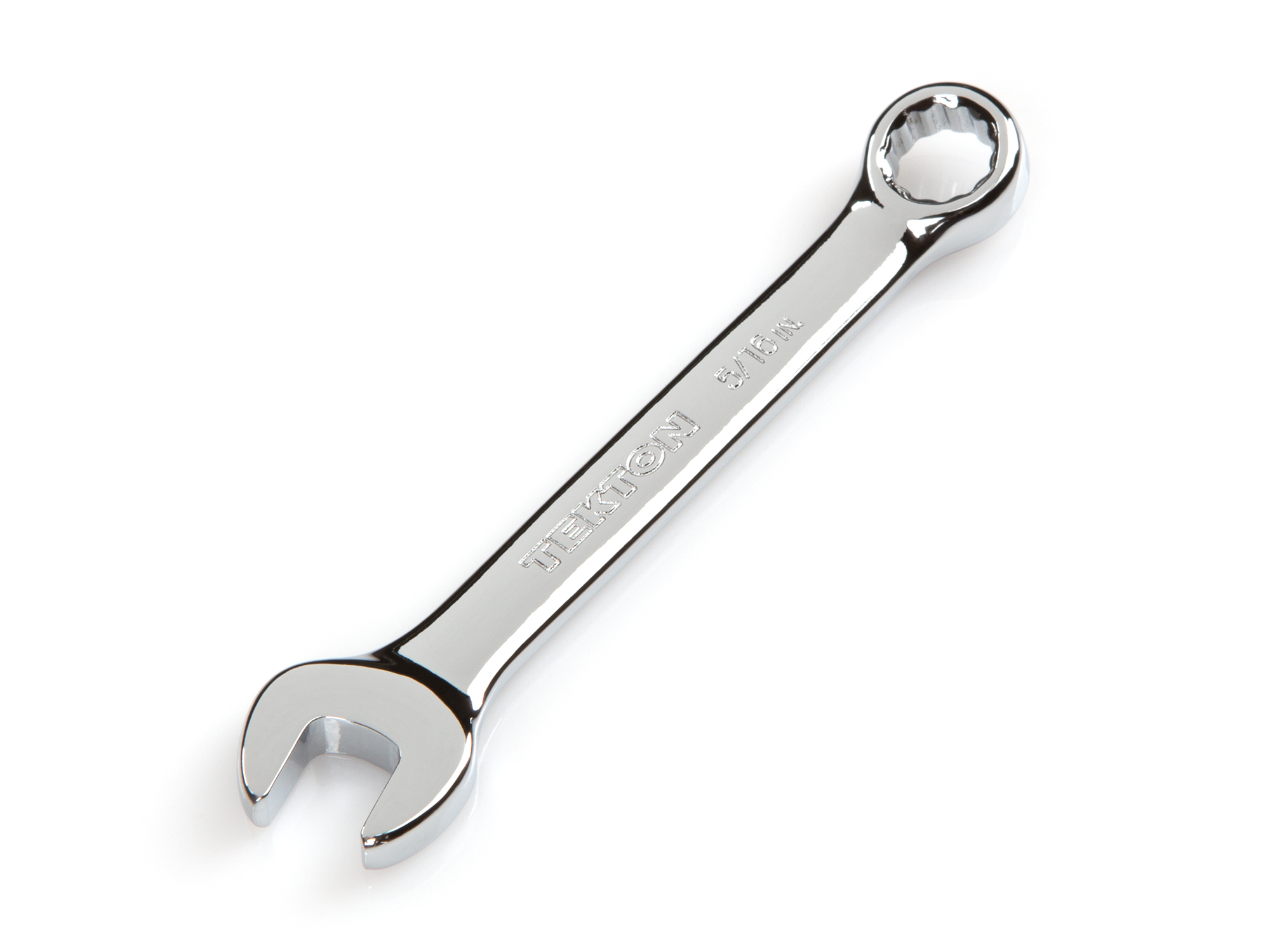 Front-right angle view of  Tekton 5/16 inch combination wrench