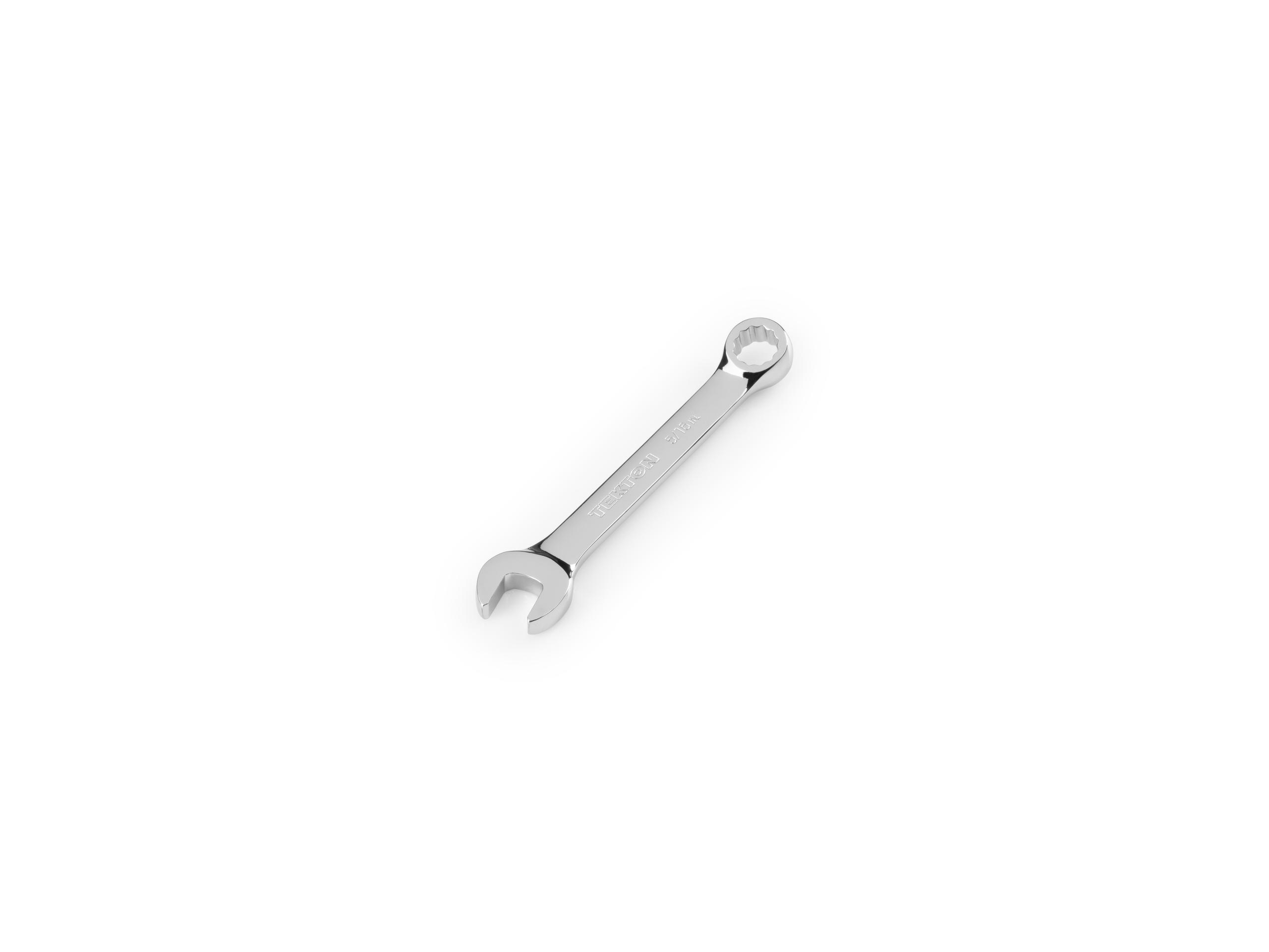 Front-right angle view of Tekton combination wrench. Item #18043