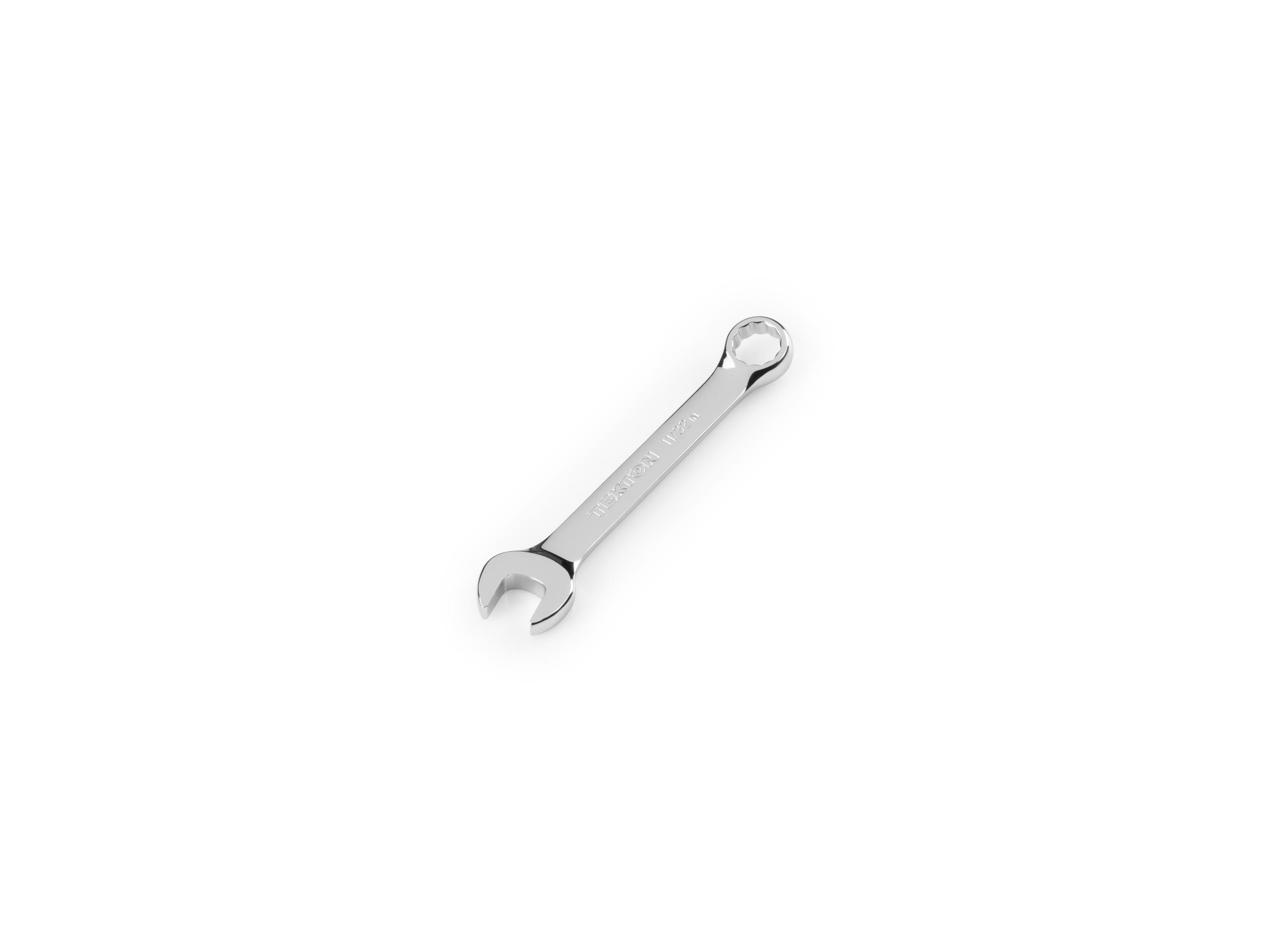 Front-right angle view of Tekton combination wrench. Item #18044