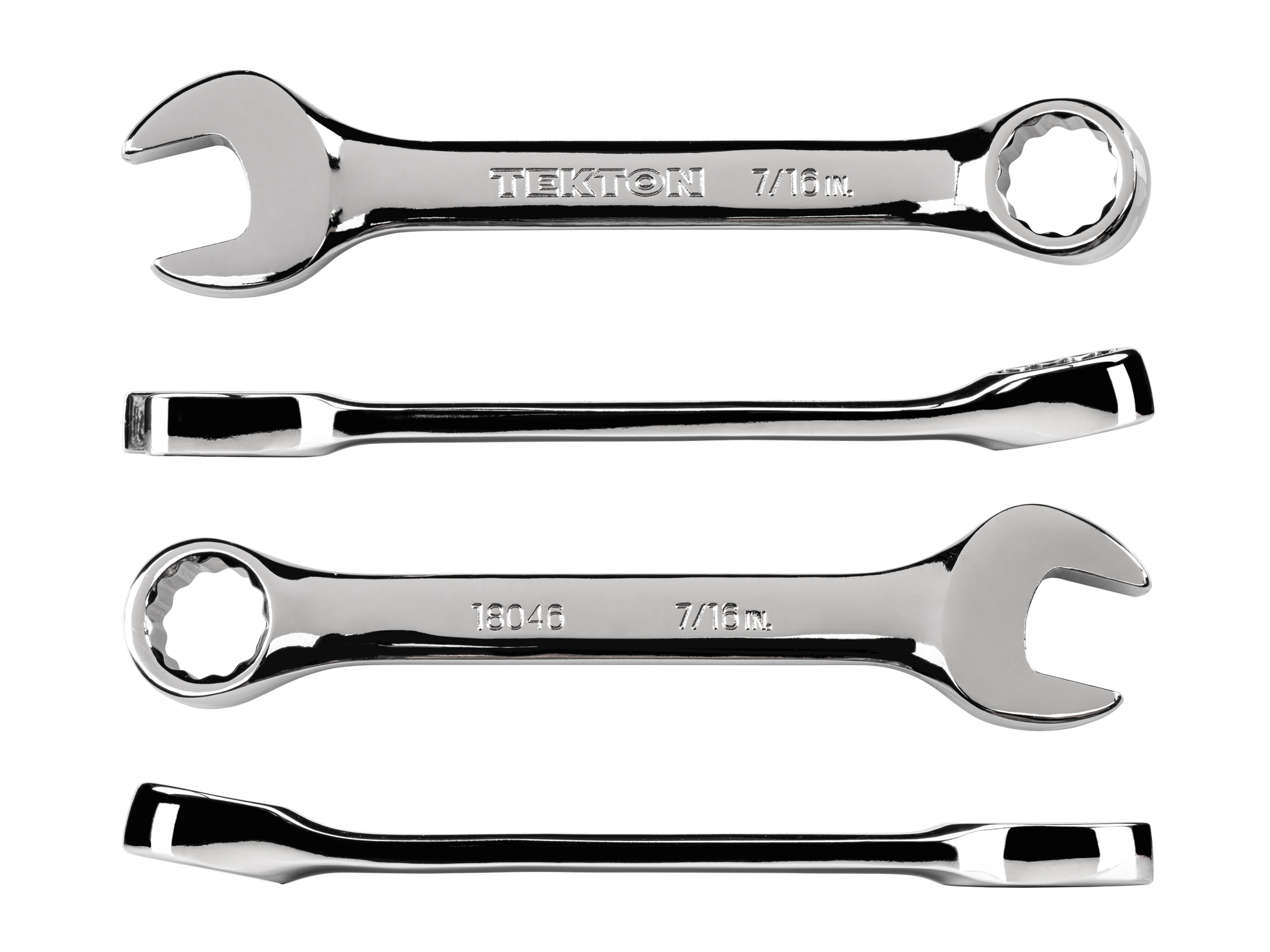 Side view of  Tekton 7/16 inch combination wrench