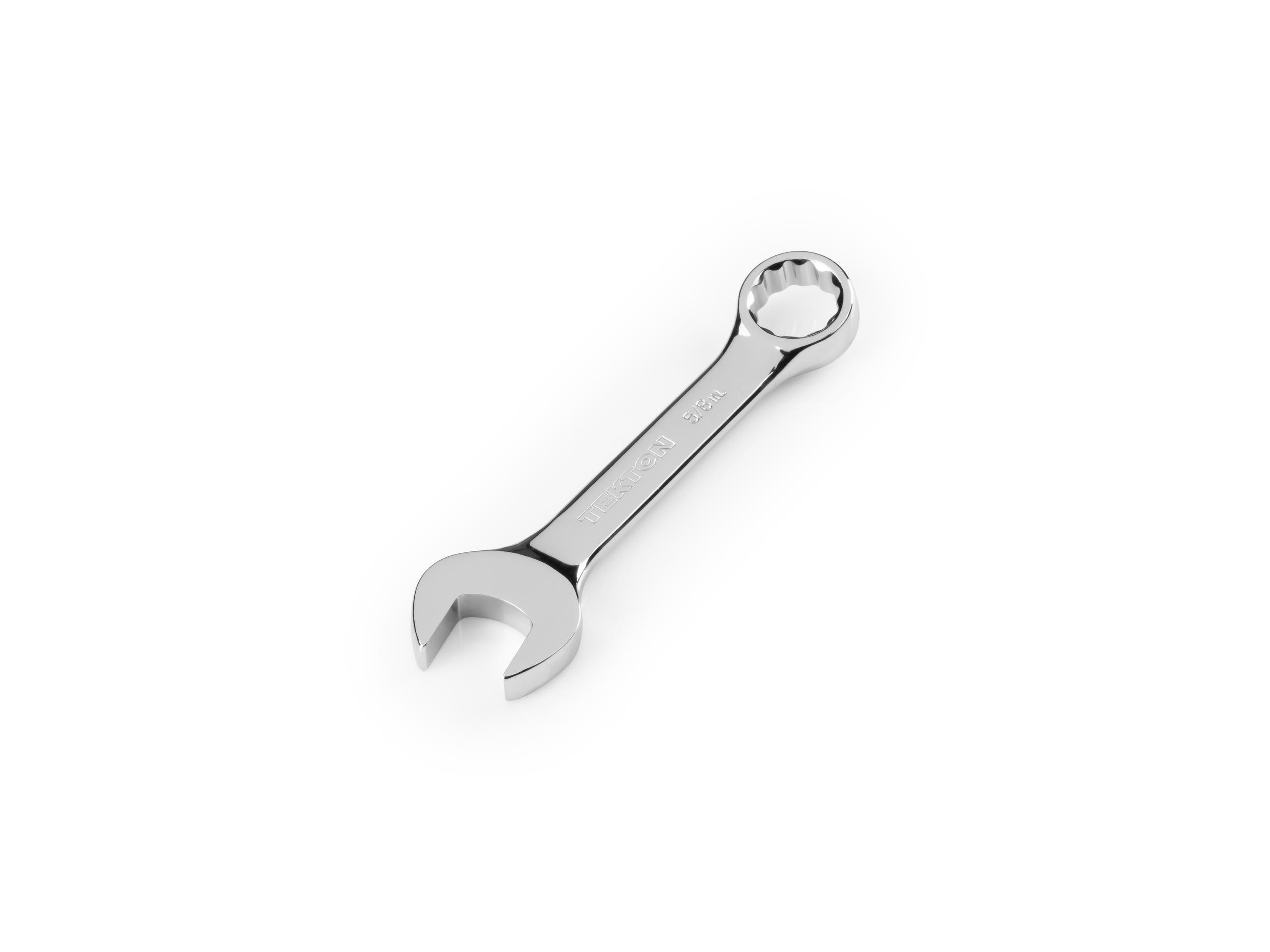 Front-right angle view of Tekton combination wrench. Item #18049