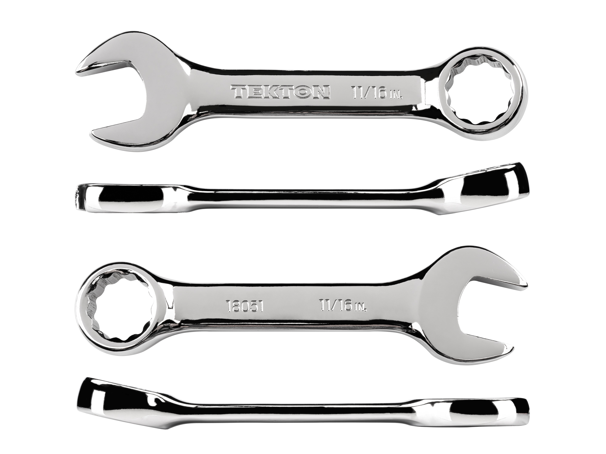 TEKTON 11/16 Inch Stubby Combination Wrench