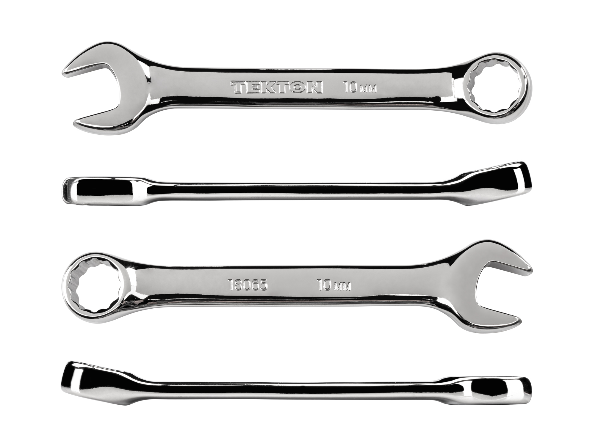 Side view of  Tekton 10 millimeter combination wrench