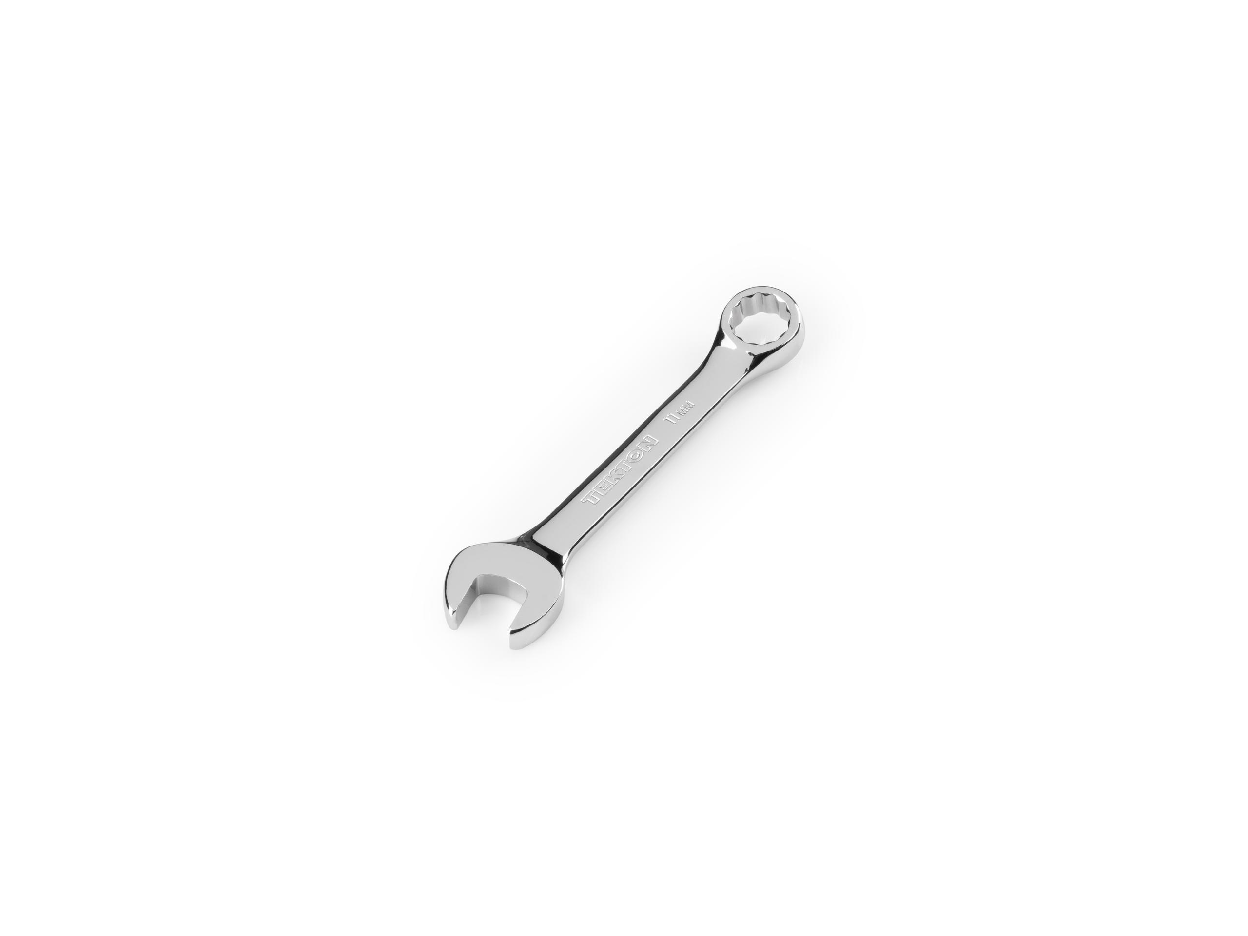 Front-right angle view of Tekton combination wrench. Item #18066