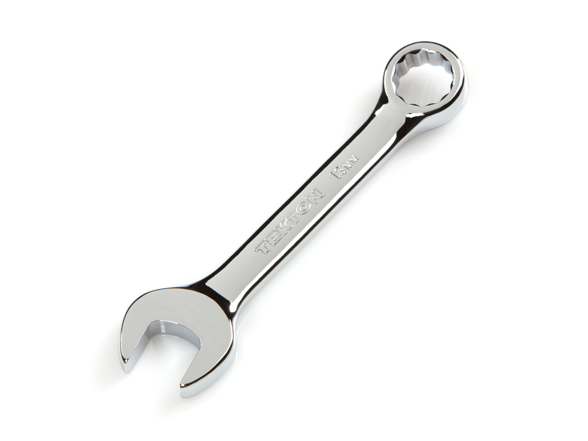 Front-right angle view of  Tekton 13 millimeter combination wrench