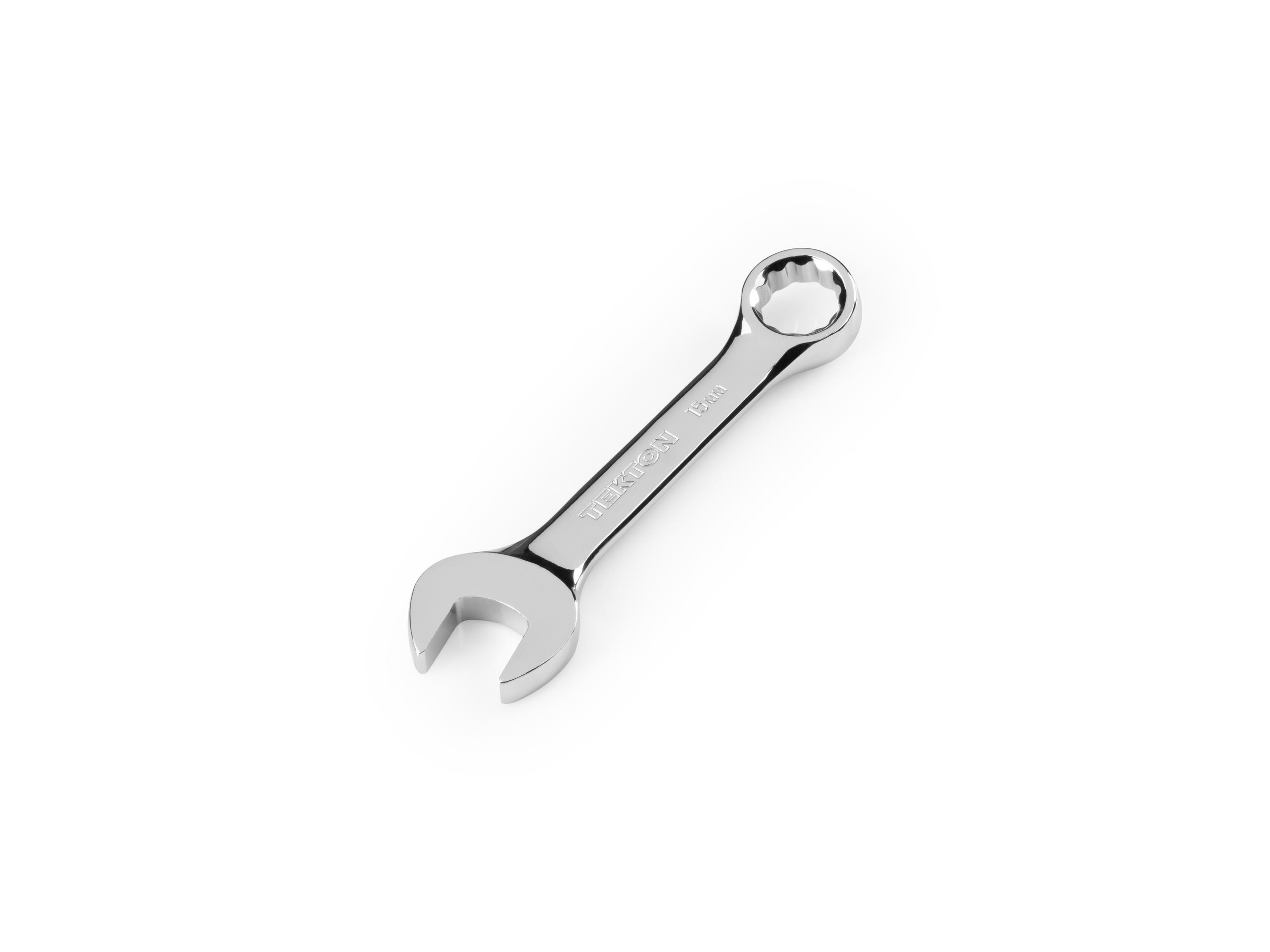 Front-right angle view of Tekton combination wrench. Item #18071