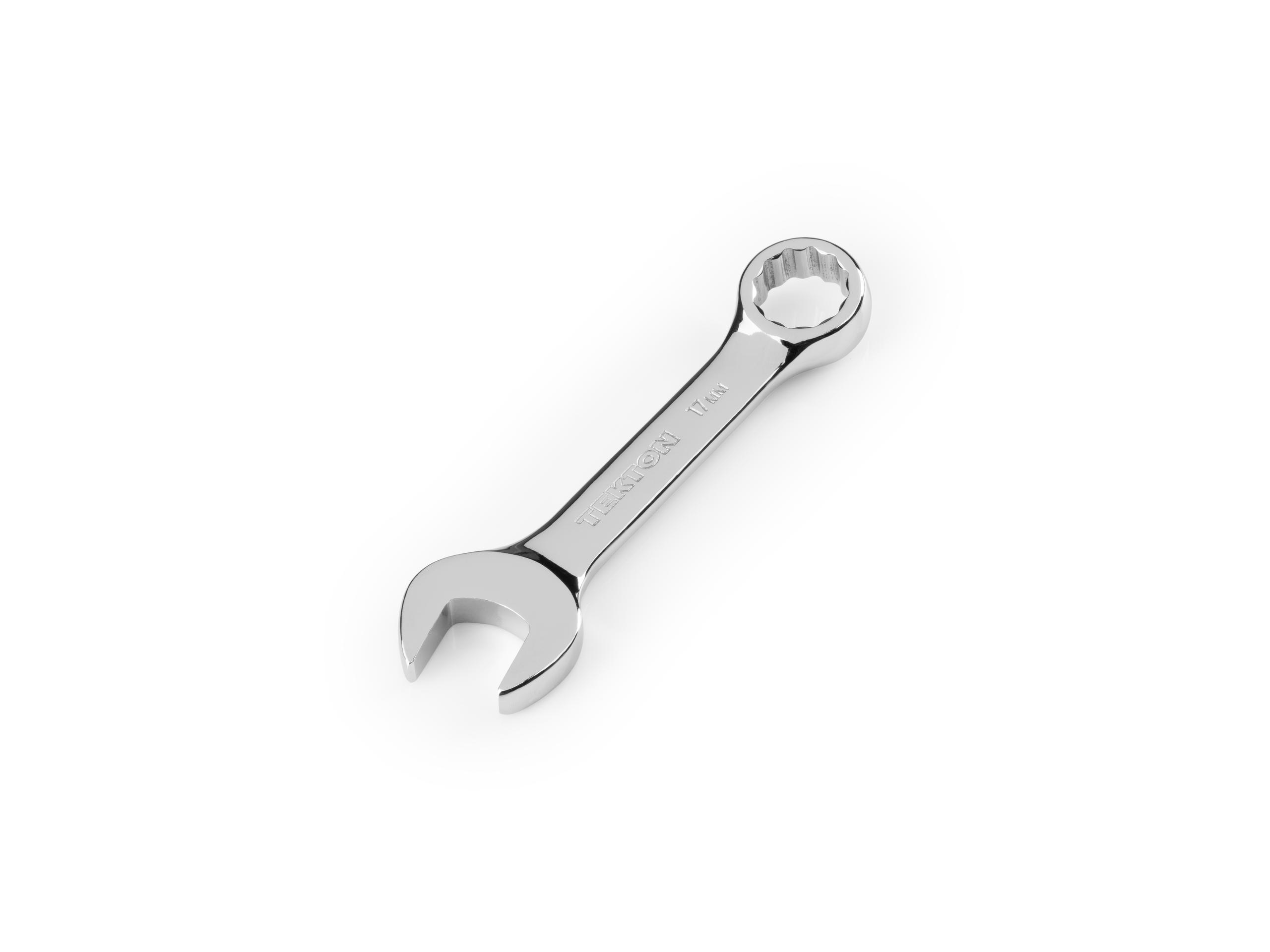 Front-right angle view of Tekton combination wrench. Item #18073