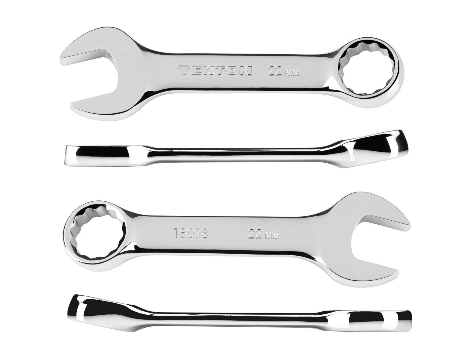 Side view of Tekton combination wrench. Item #18078