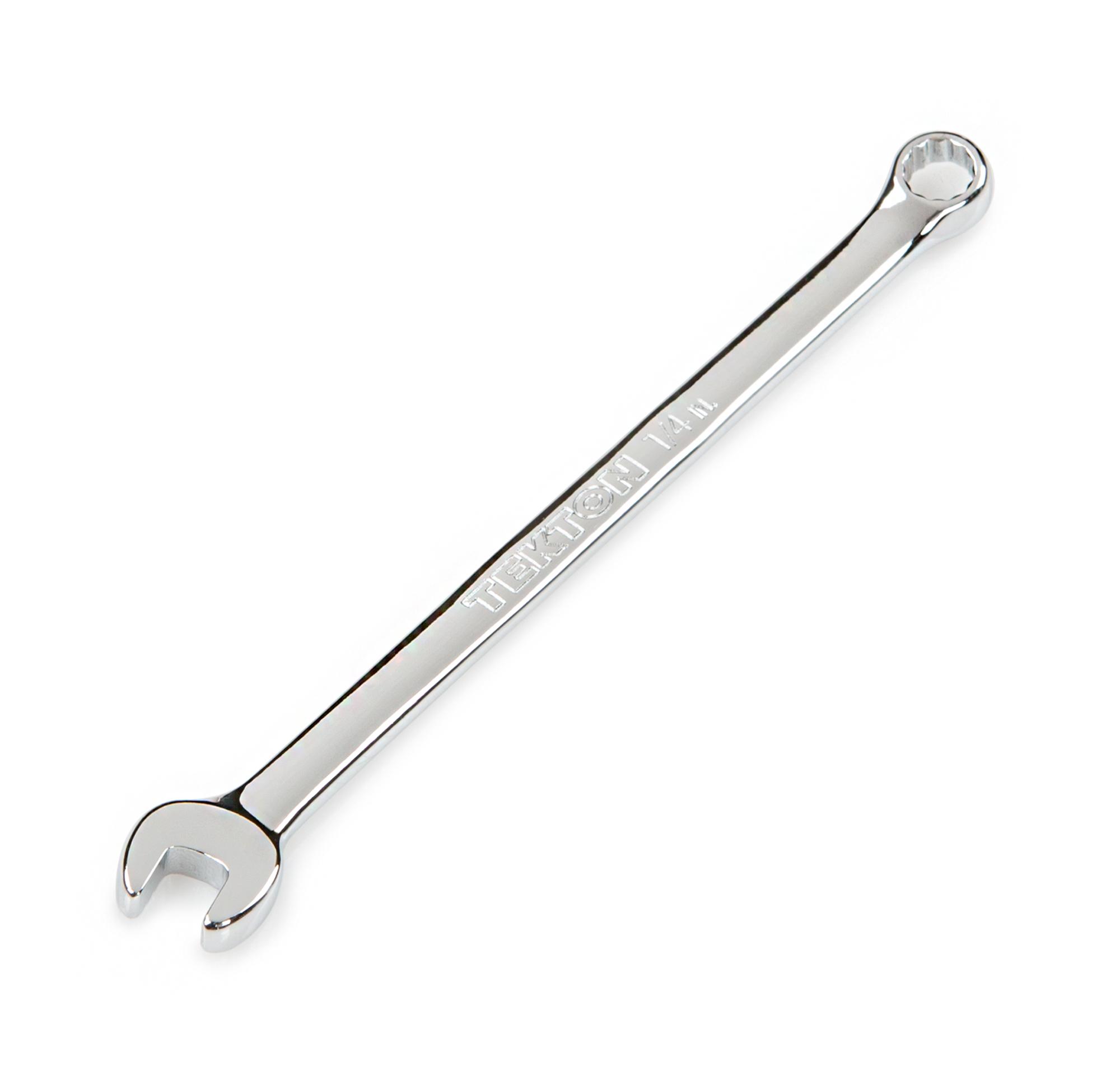 Front-right angle view of Tekton combination wrench. Item #18251
