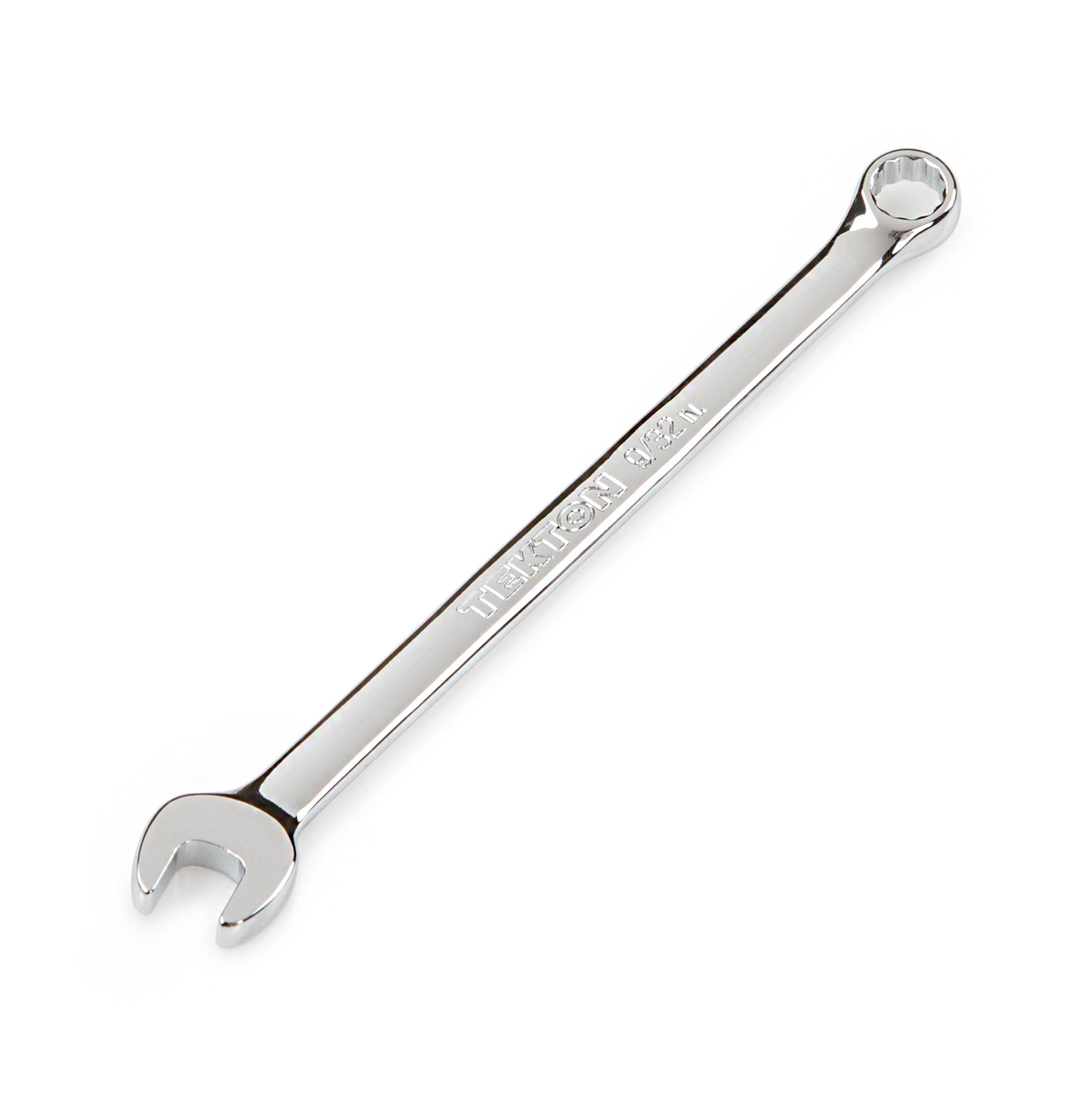 Front-right angle view of Tekton combination wrench. Item #18252