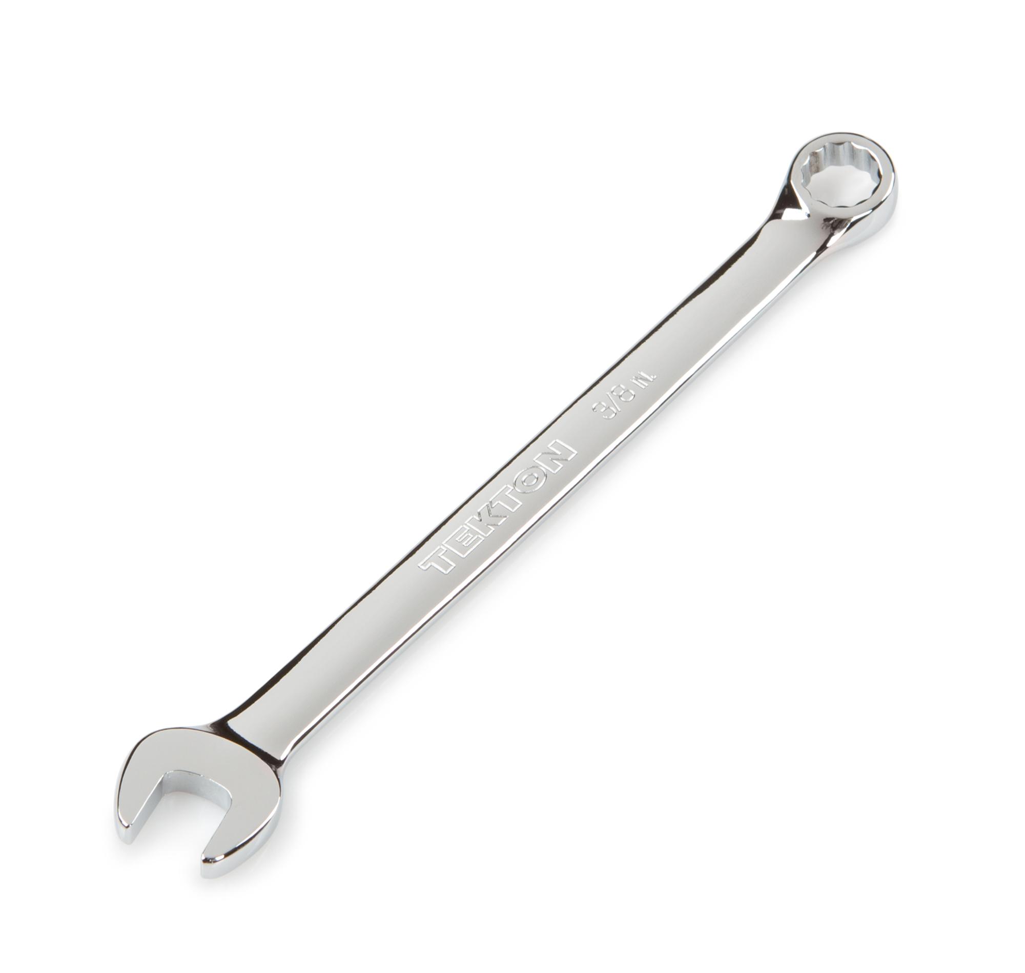 Front-right angle view of Tekton combination wrench. Item #18255