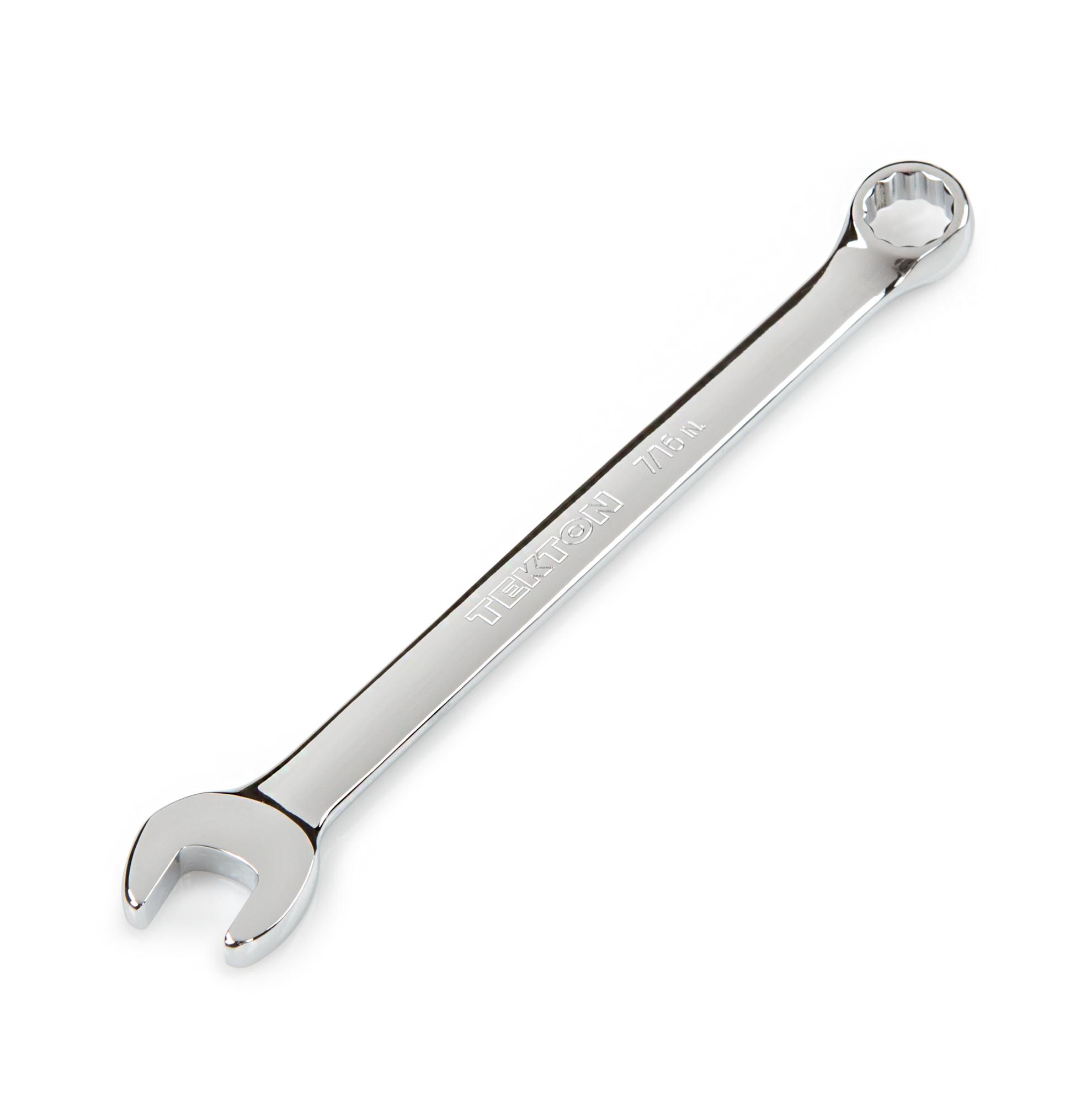 Front-right angle view of Tekton combination wrench. Item #18256