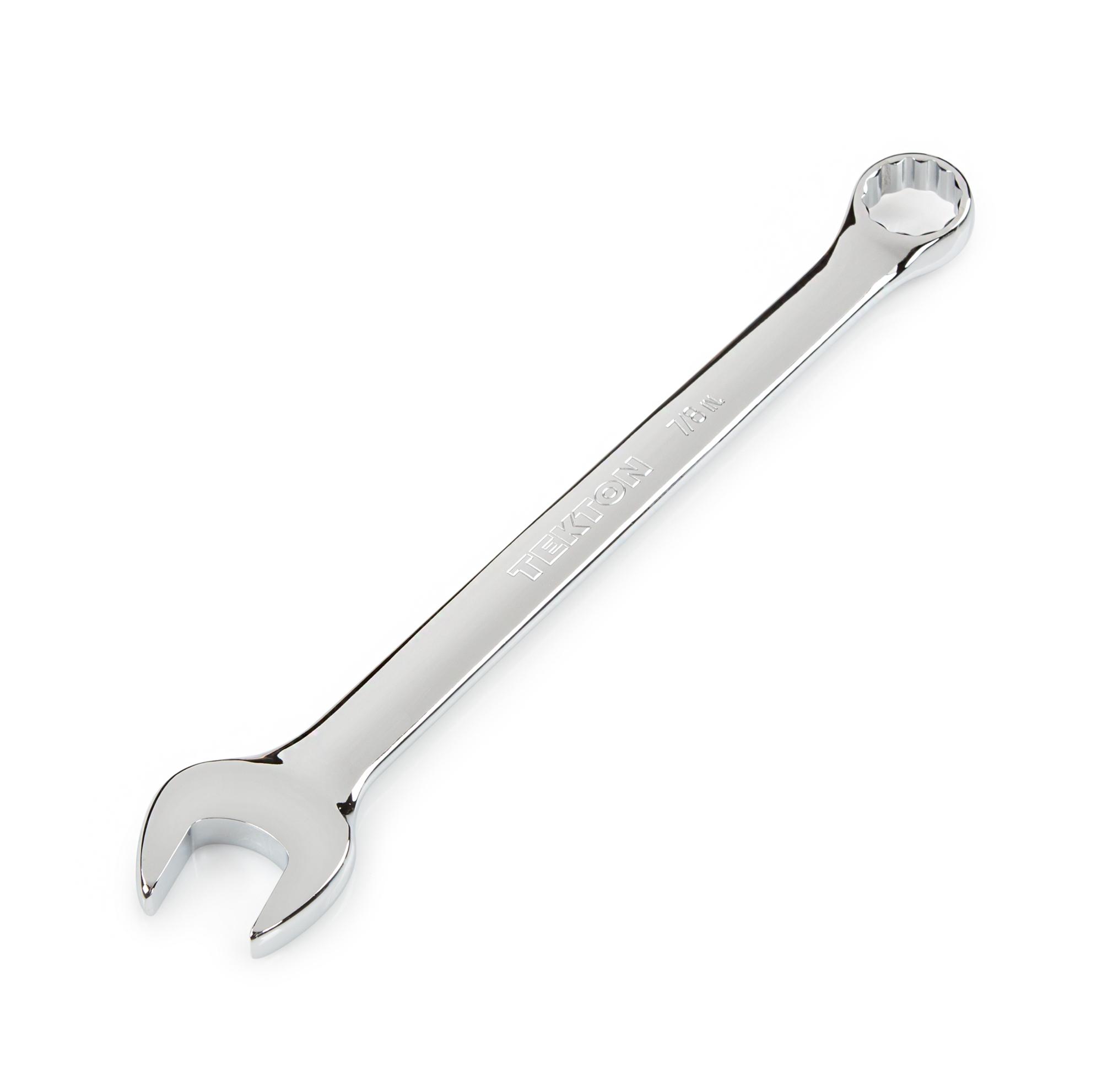 Front-right angle view of Tekton combination wrench. Item #18264