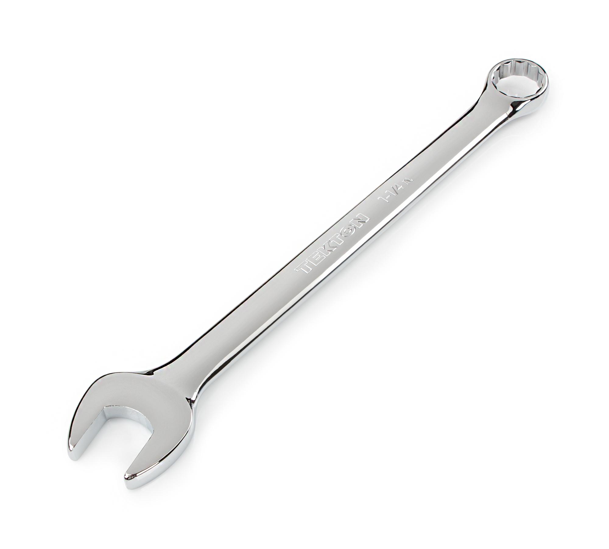 Front-right angle view of Tekton combination wrench. Item #18271