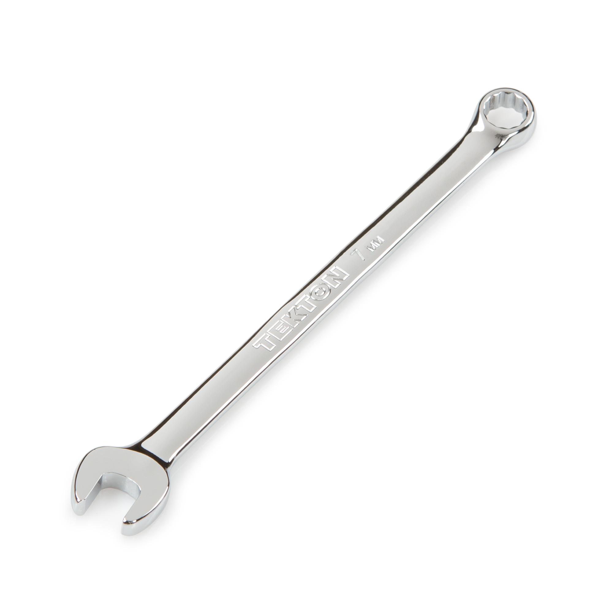Front-right angle view of Tekton combination wrench. Item #18276