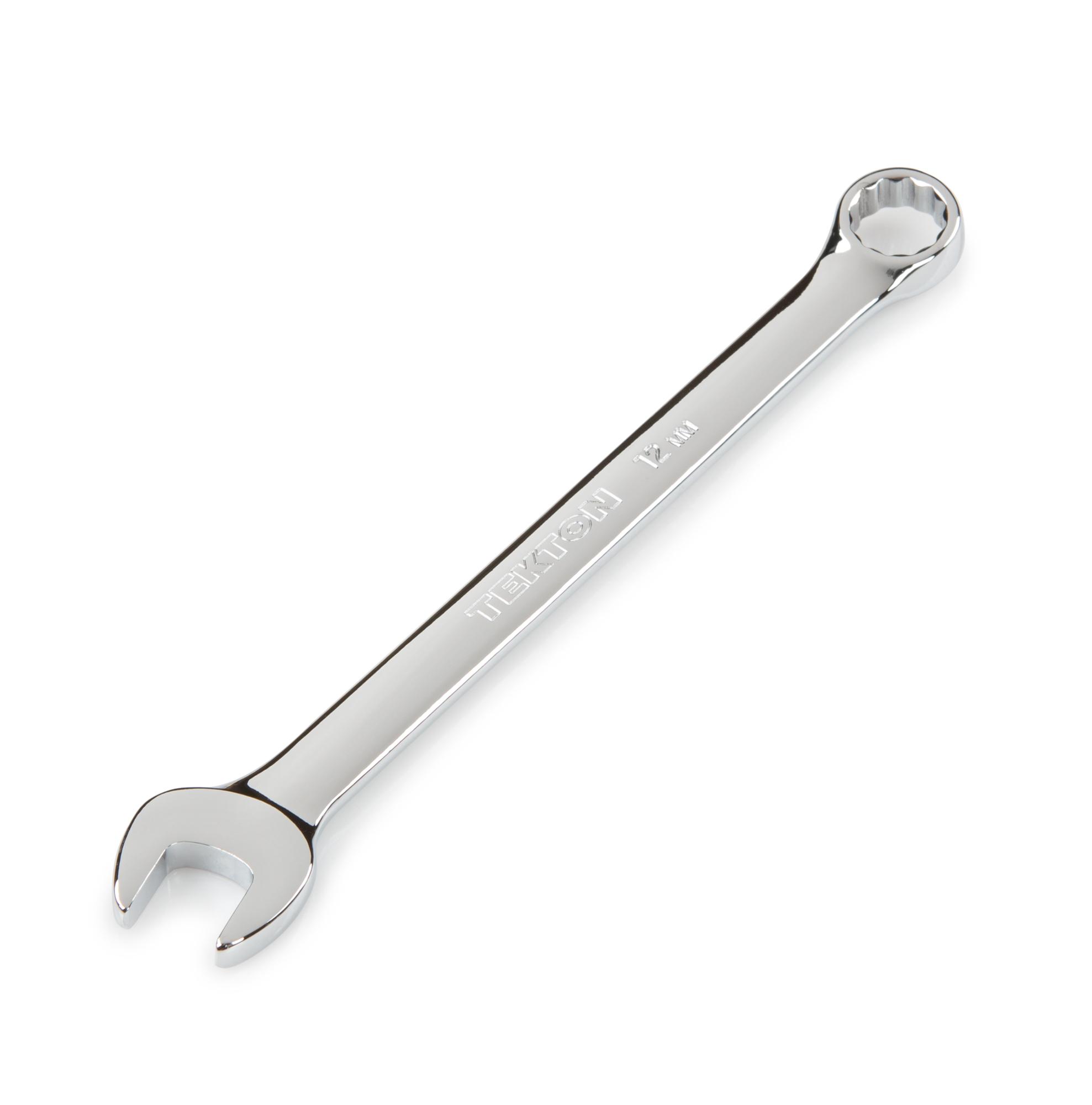 Front-right angle view of Tekton combination wrench. Item #18282