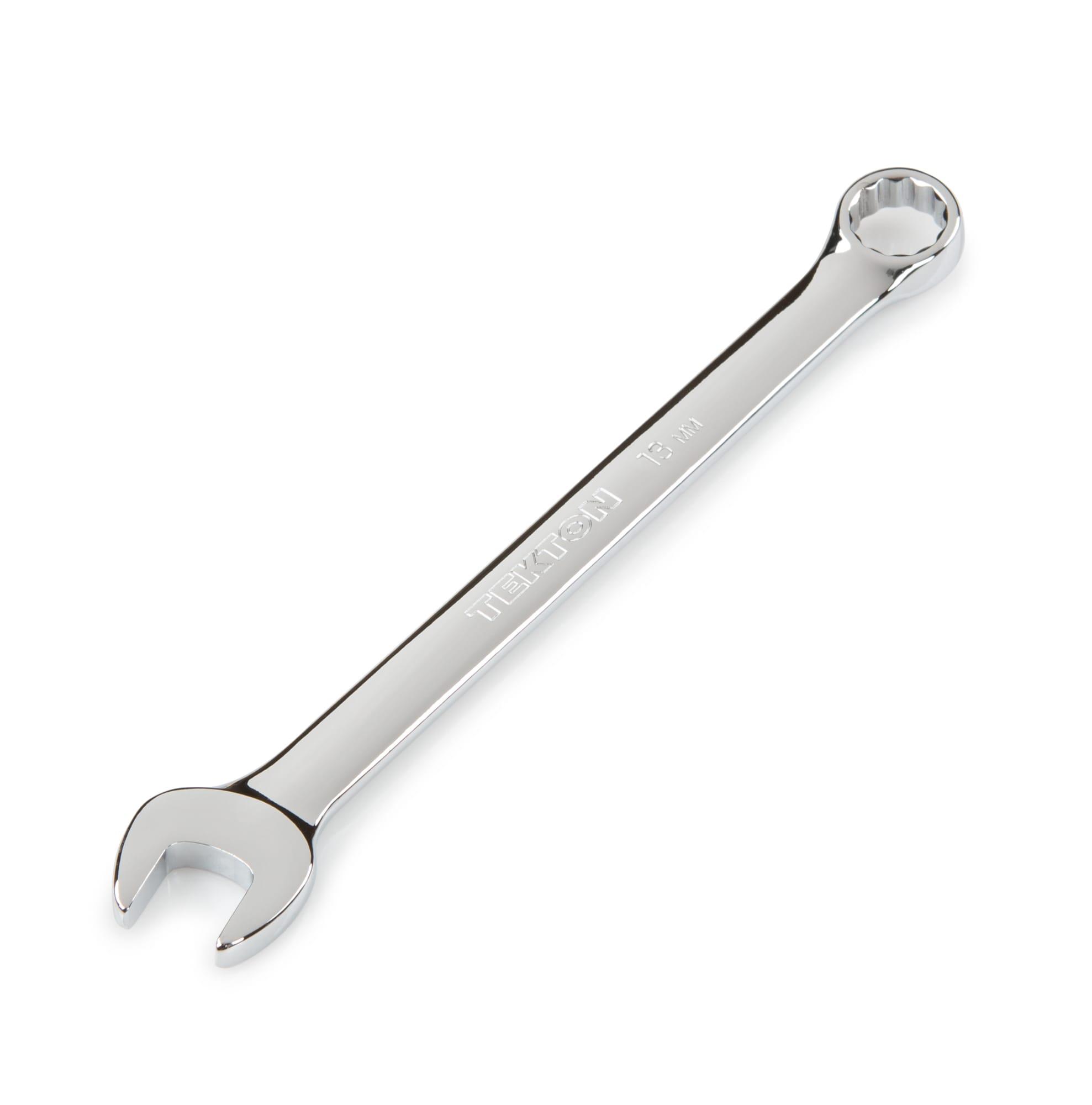 Front-right angle view of Tekton combination wrench. Item #18283