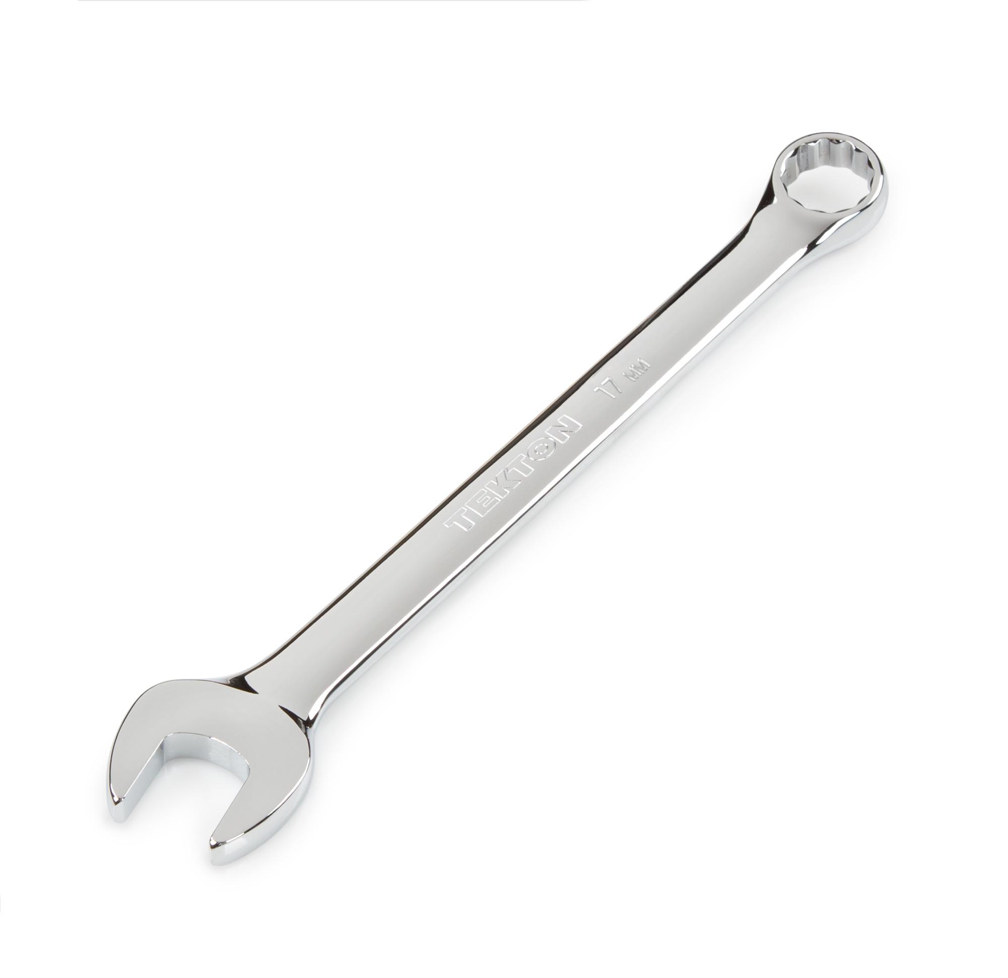 Front-right angle view of Tekton combination wrench. Item #18287