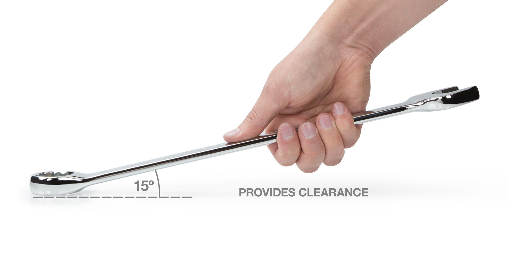 Dimensions for Tekton combination wrench. Item #18295