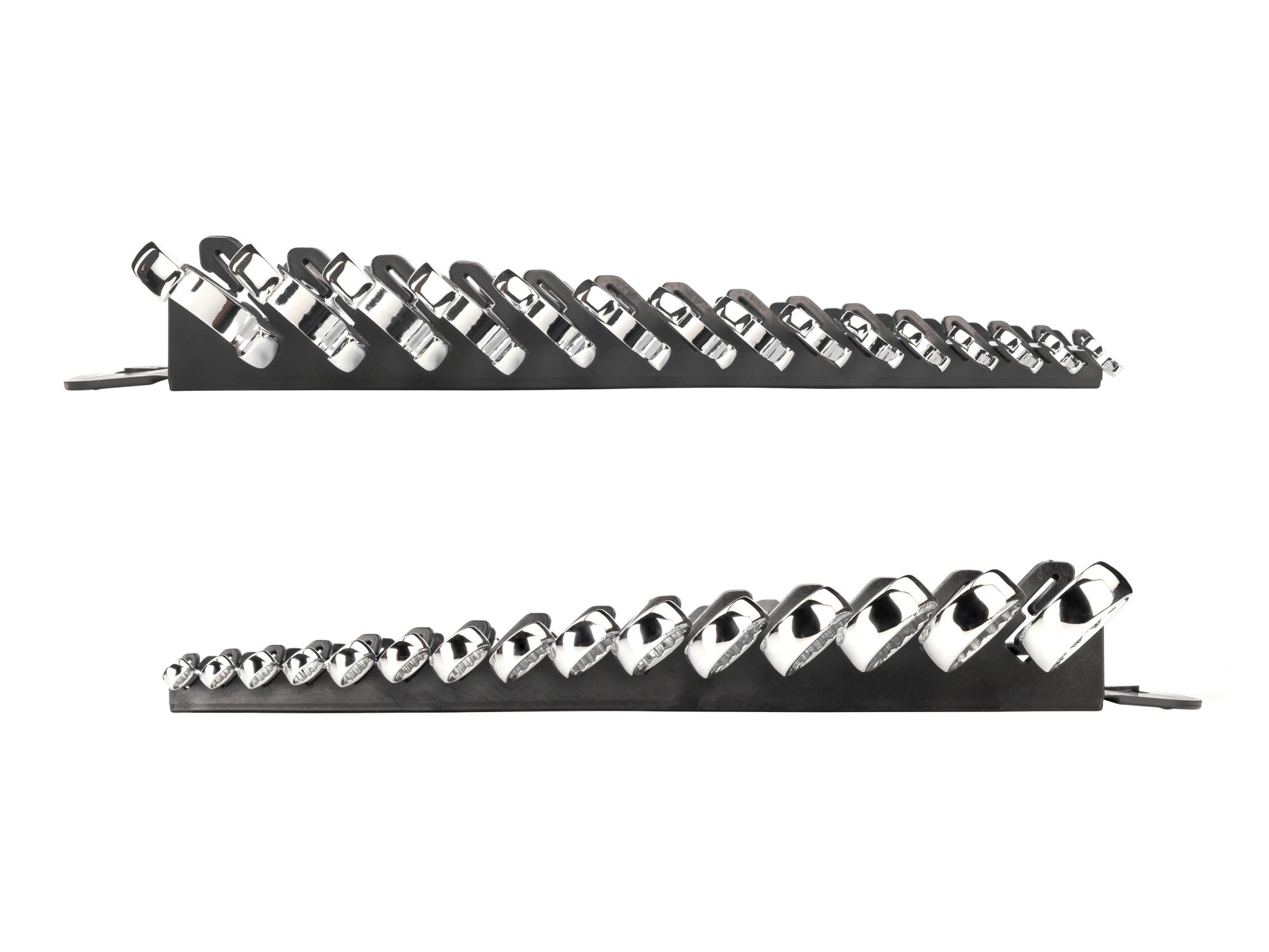 Side view of Tekton holder combination wrench set. Item #18772