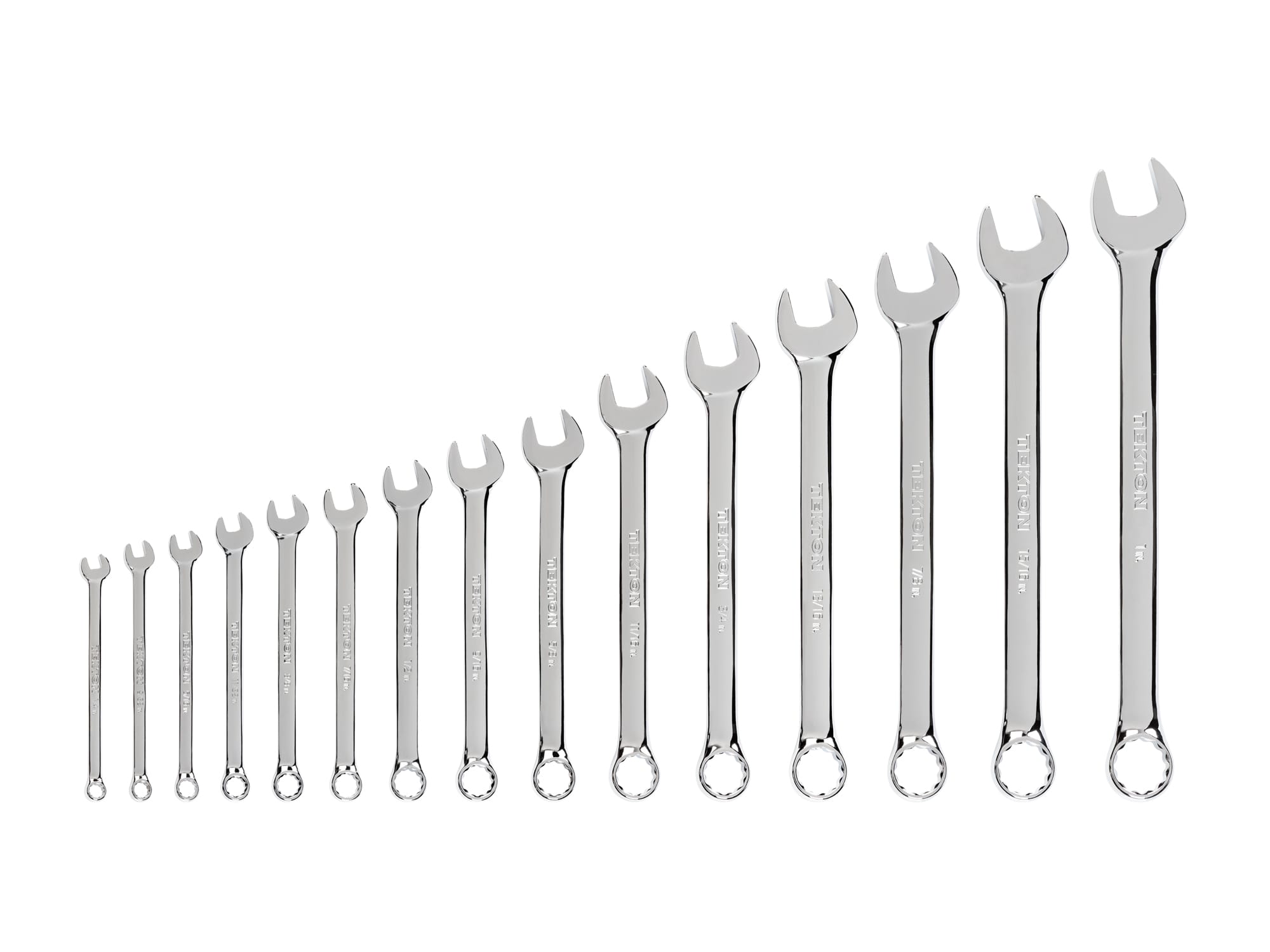 TEKTON Combination Wrench Set, 15-Piece (1/4-1 in.)