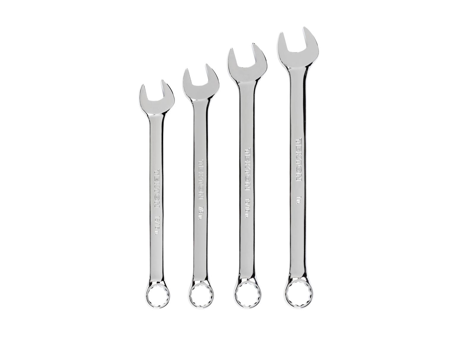 TEKTON Combination Wrench Set, 4-Piece (13/16 - 1 in.)
