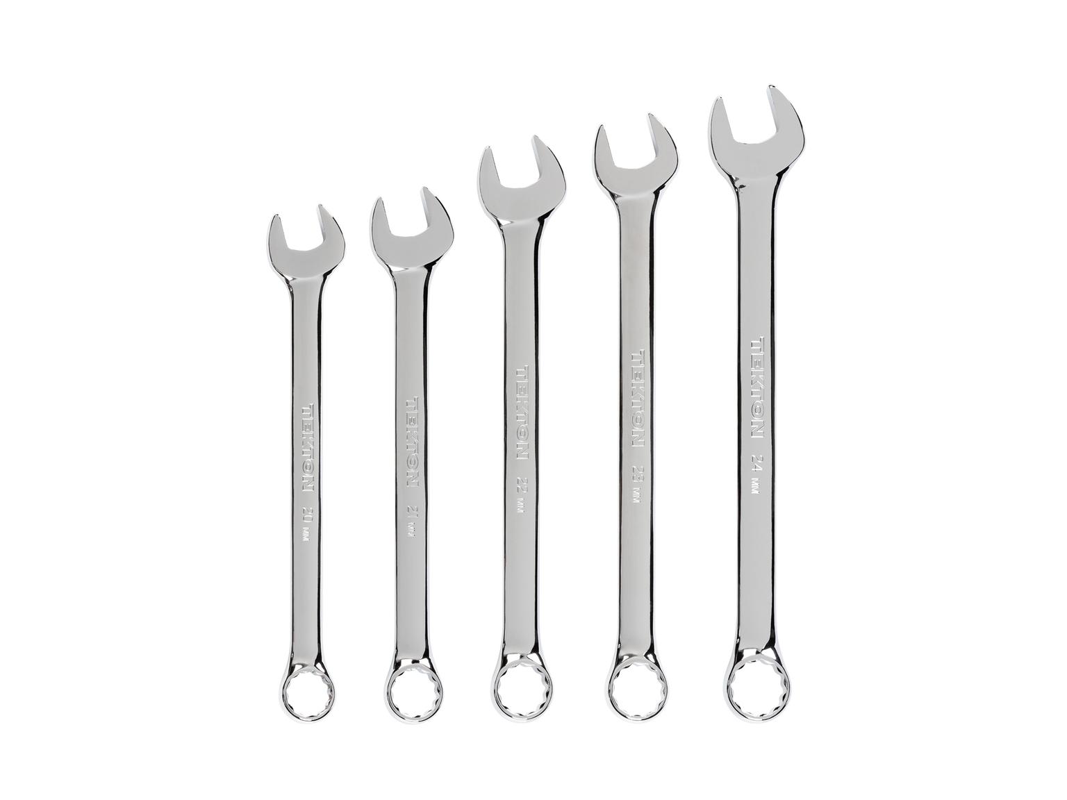 TEKTON Combination Wrench Set, 5-Piece (20 - 24 mm)