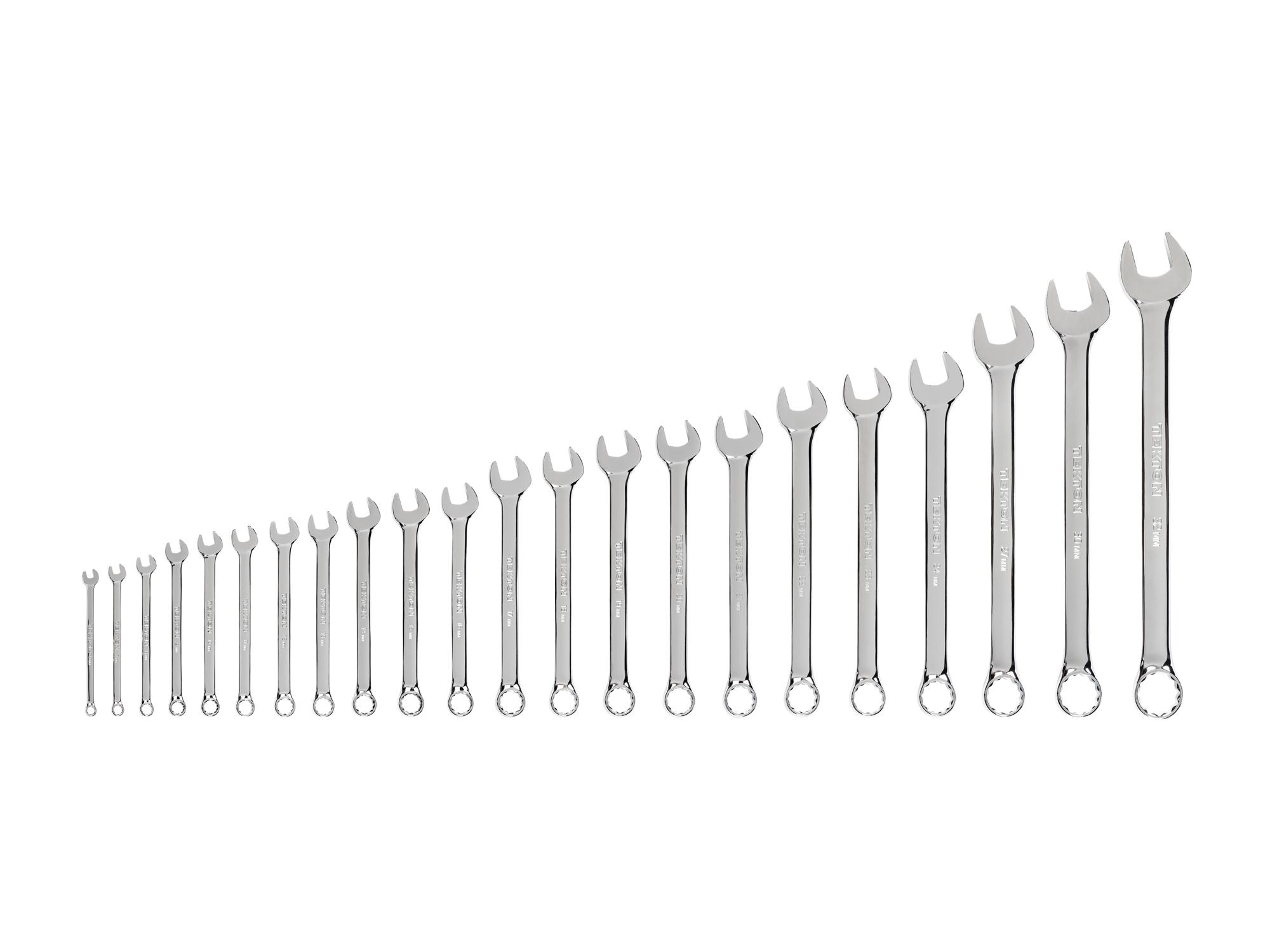 TEKTON Combination Wrench Set, 22-Piece (6 - 32 mm, Common Sizes)