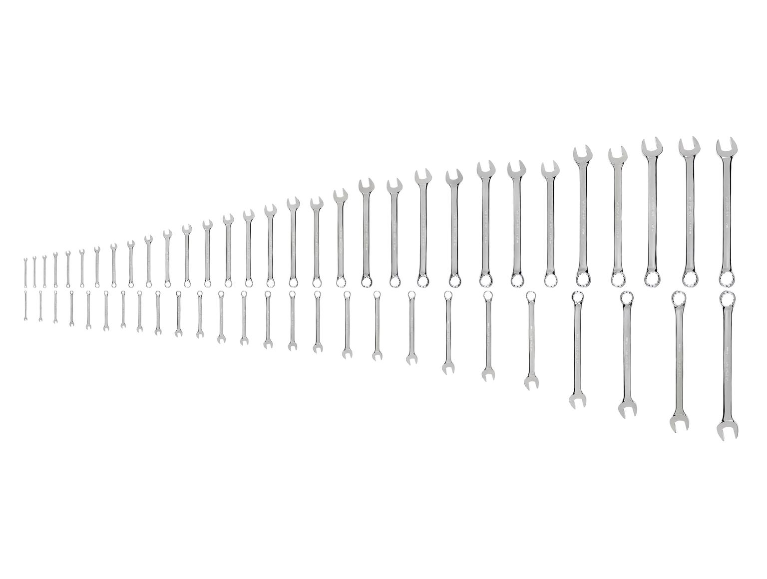 TEKTON Combination Wrench Set, 58-Piece (1/4 - 2 in., 6 - 50 mm, Common Sizes)
