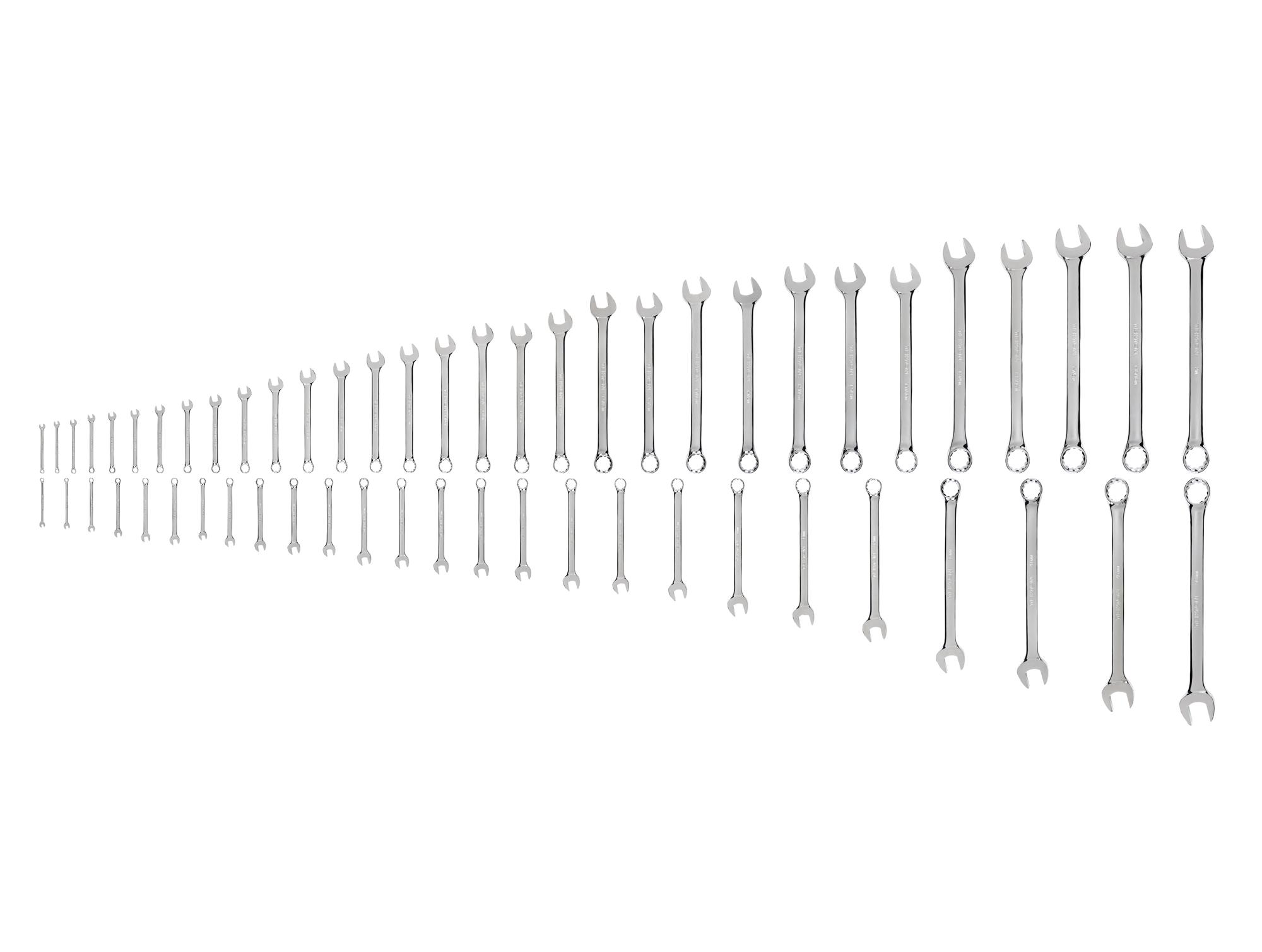 Combination Wrench Set, 58-Piece (Common Sizes)