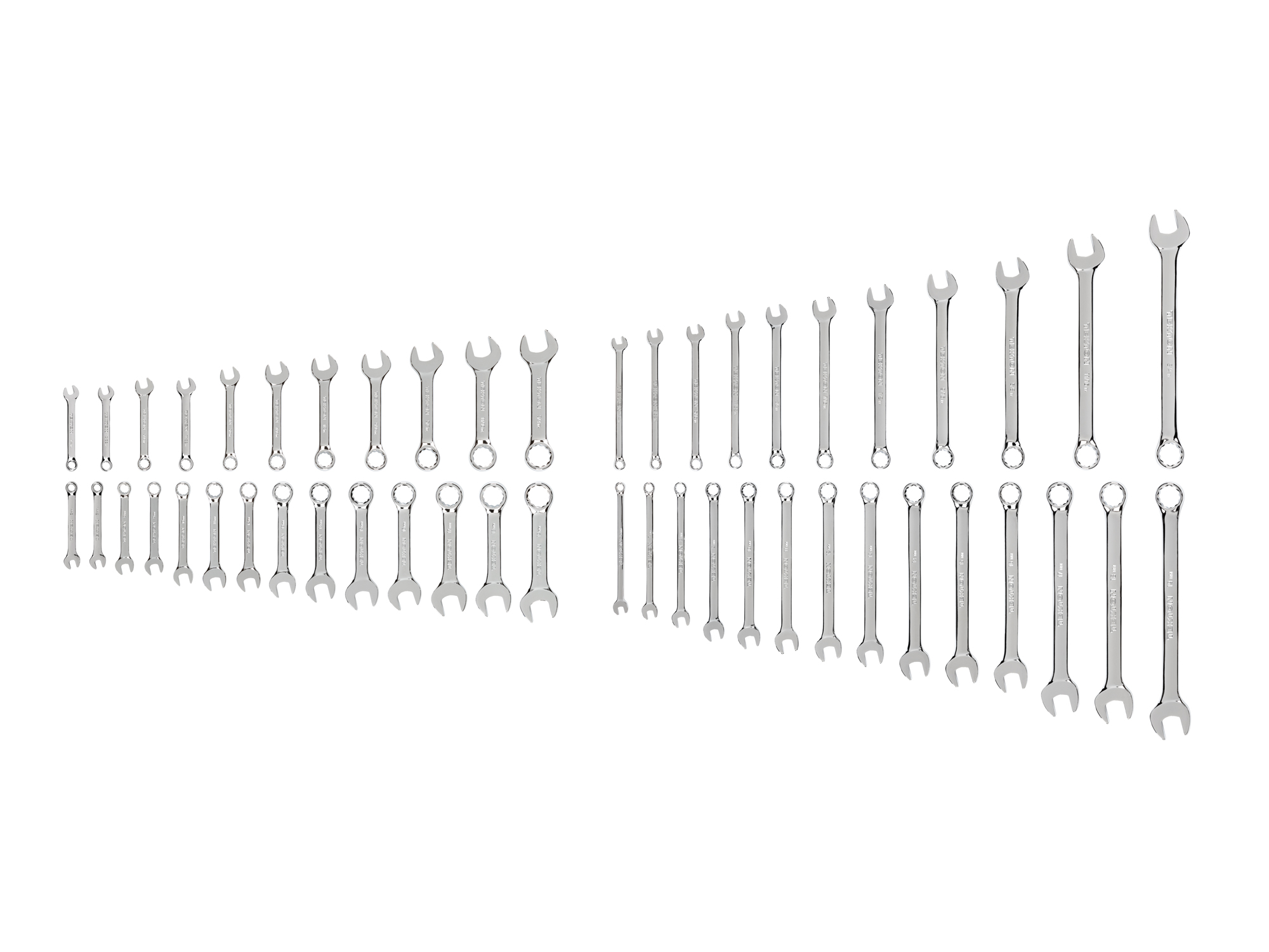 TEKTON Stubby and Standard Length Combination Wrench Set, 50-Piece (1/4-3/4 in., 6-19 mm)