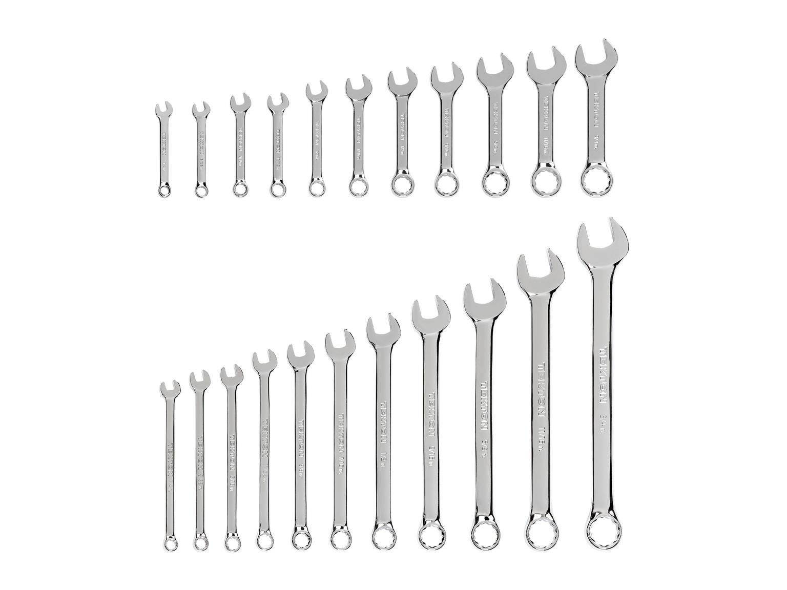TEKTON Stubby and Standard Length Combination Wrench Set, 22-Piece (1/4 - 3/4 in.)