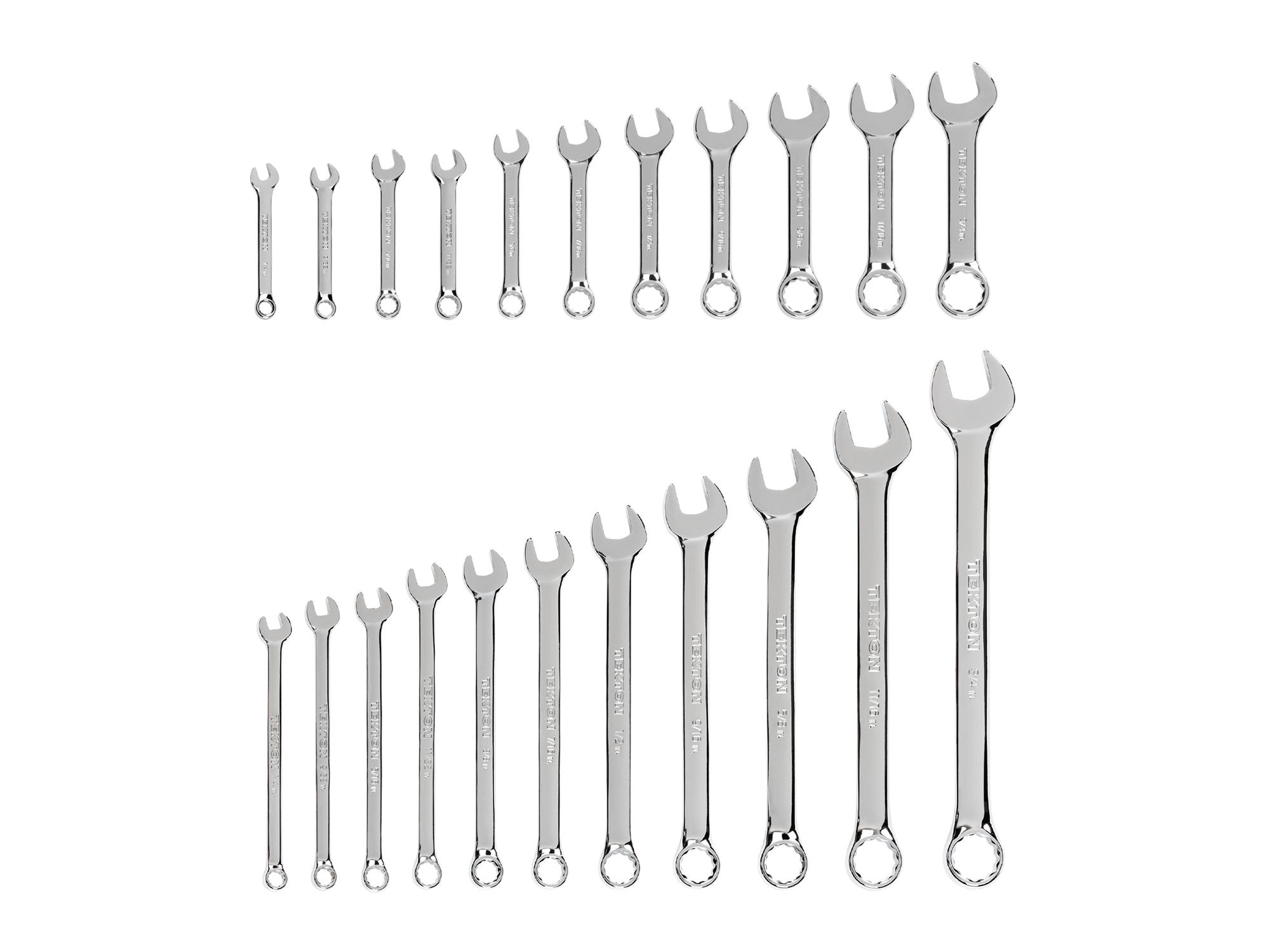 Stubby and Standard Length Combination Wrench Set (22-Piece)