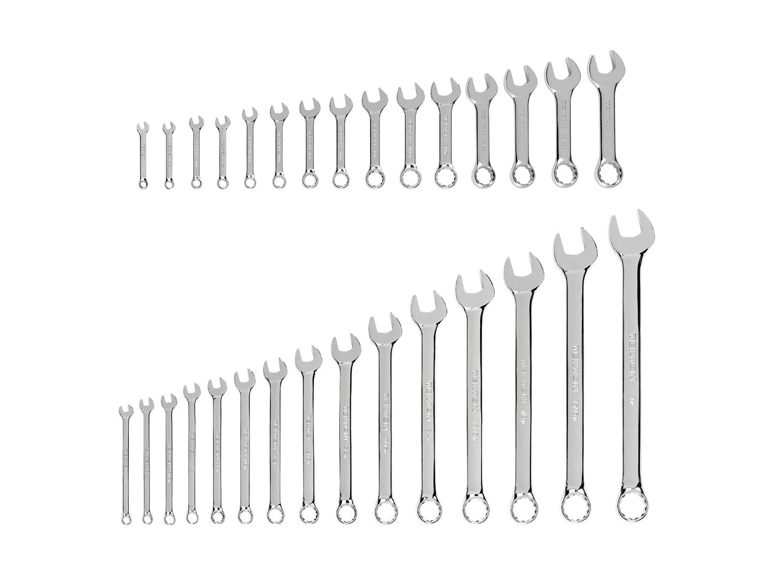 TEKTON Stubby and Standard Length Combination Wrench Set, 30-Piece (1/4 - 1 in.)