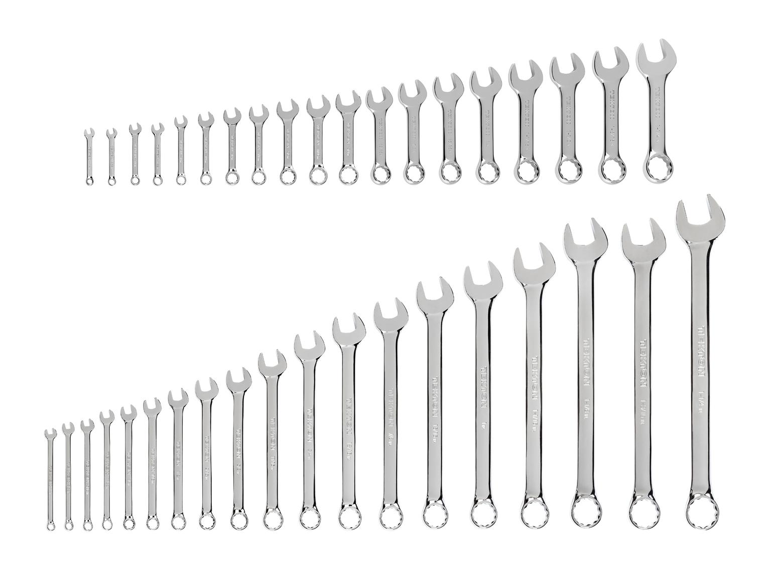 TEKTON Stubby and Standard Length Combination Wrench Set, 38-Piece (1/4 - 1-1/4 in.)