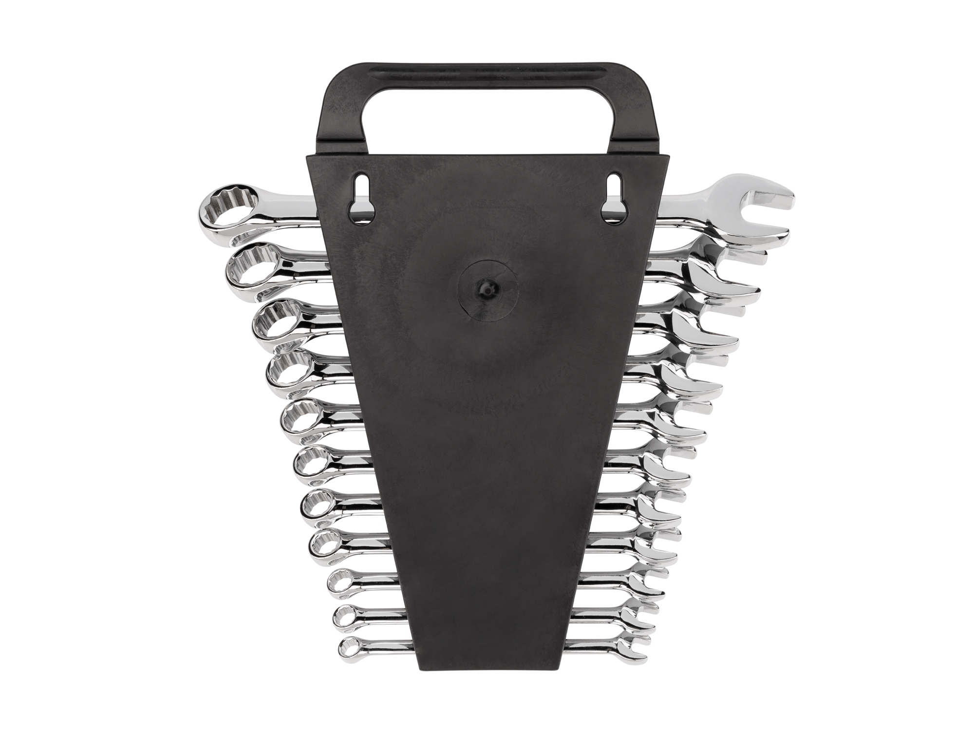 Includes: 1/4-3/4 inch (SAE) 12 point standard-length combination wrenches with holder storage. No skipped sizes. WCB91101.