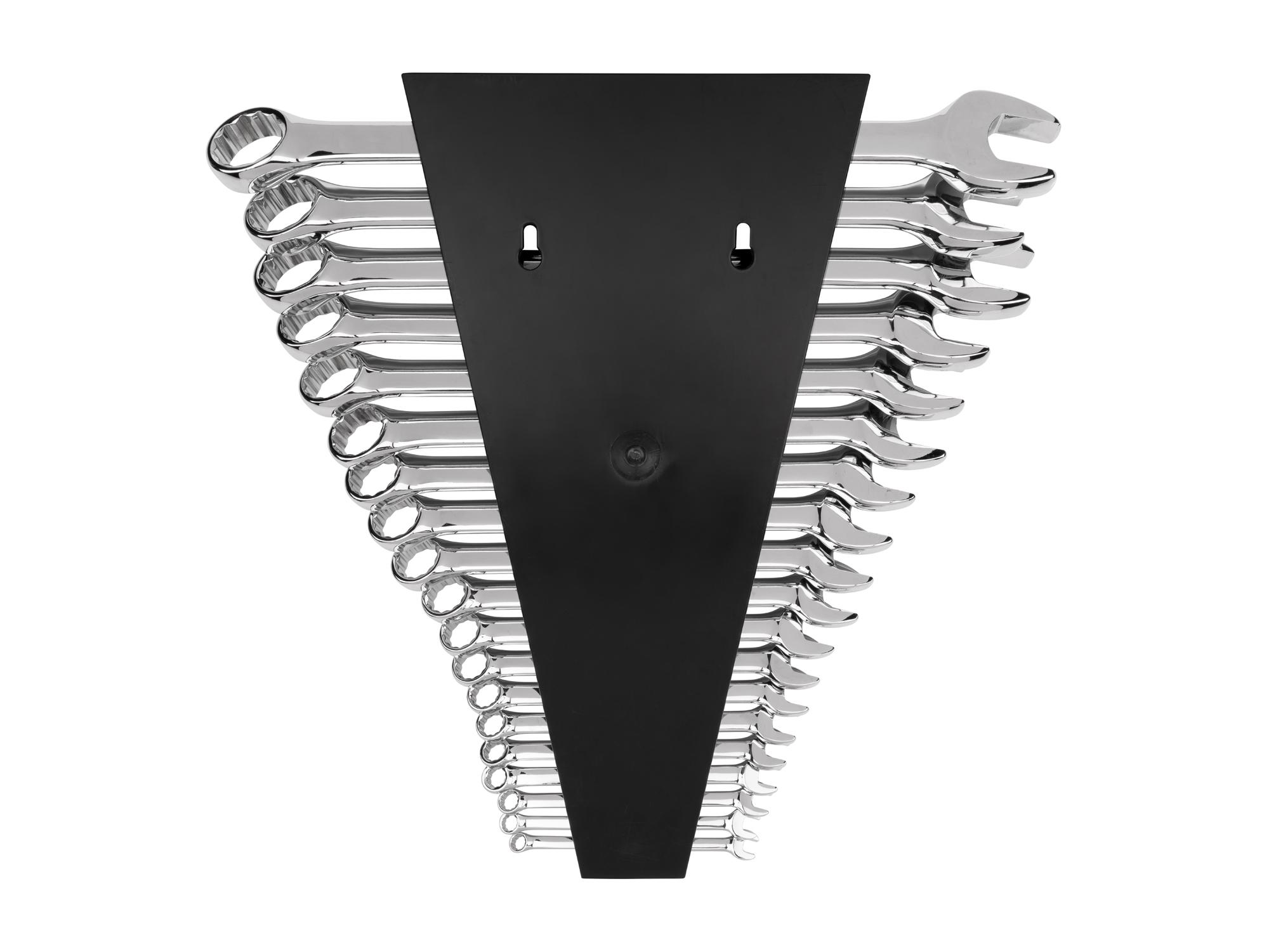 Back view of Tekton rack combination wrench set. Item #WCB91102