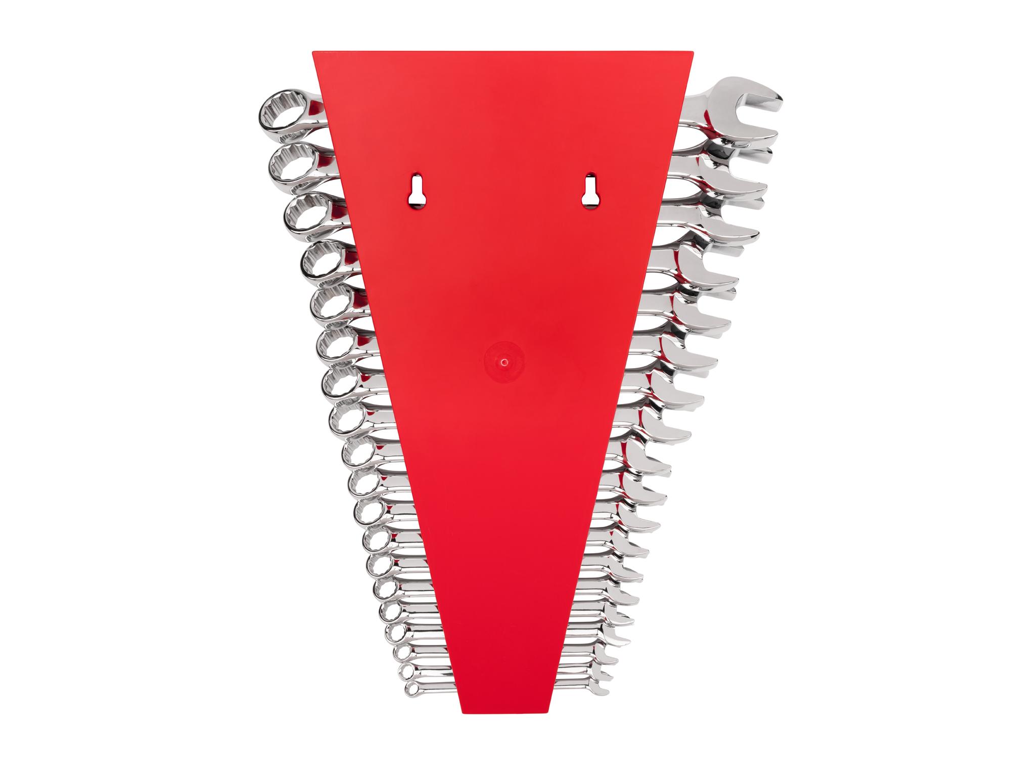 Back view of Tekton rack combination wrench set. Item #WCB91202