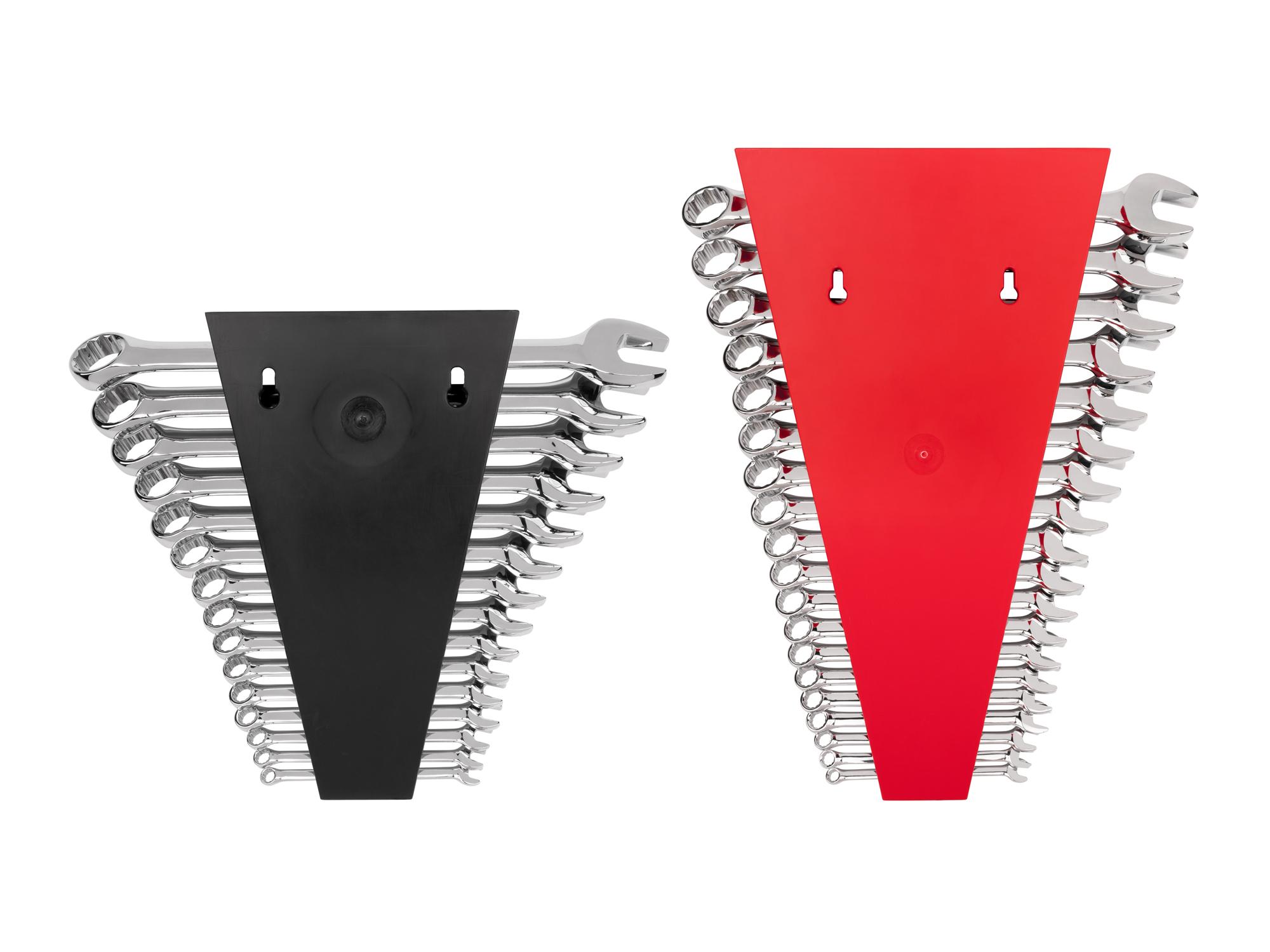 Back view of Tekton rack combination wrench set. Item #WCB91301