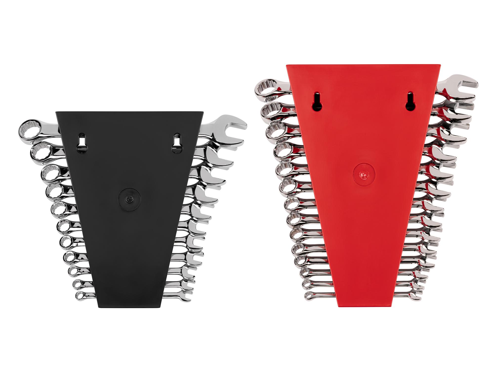 Back view of Tekton rack combination wrench set. Item #WCB91303