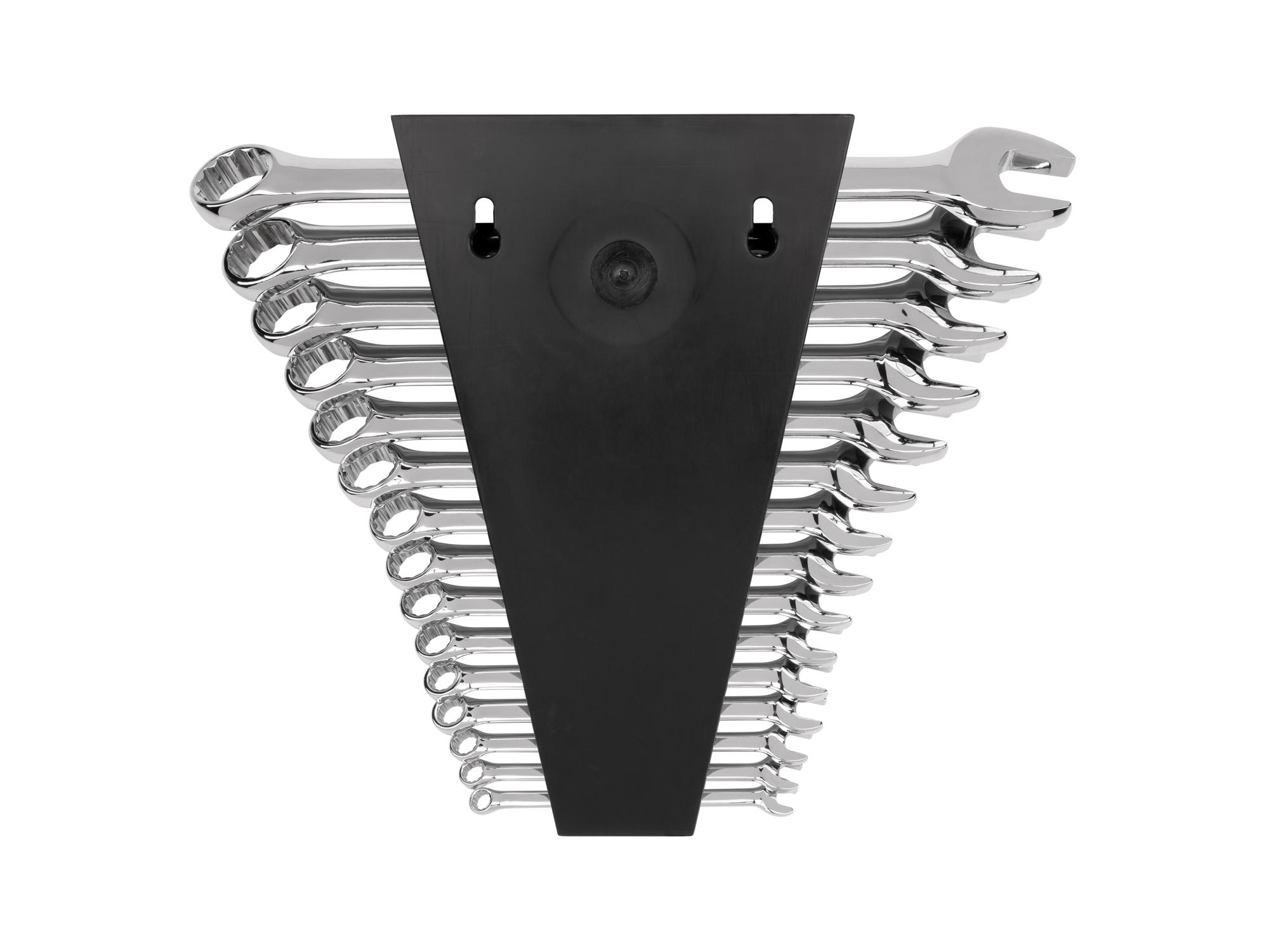 Back view of Tekton rack combination wrench set. Item #WCB92106