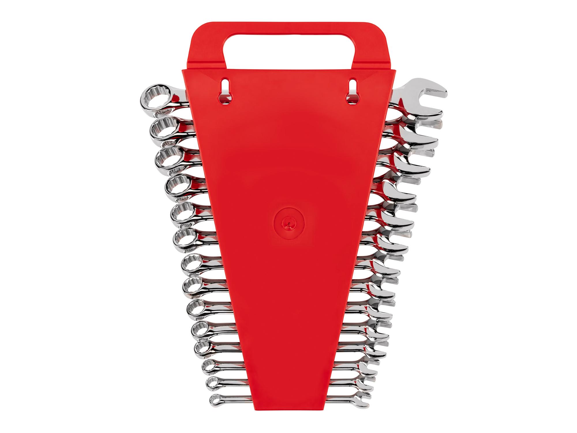 Back view of Tekton holder combination wrench set. Item #WCB92201