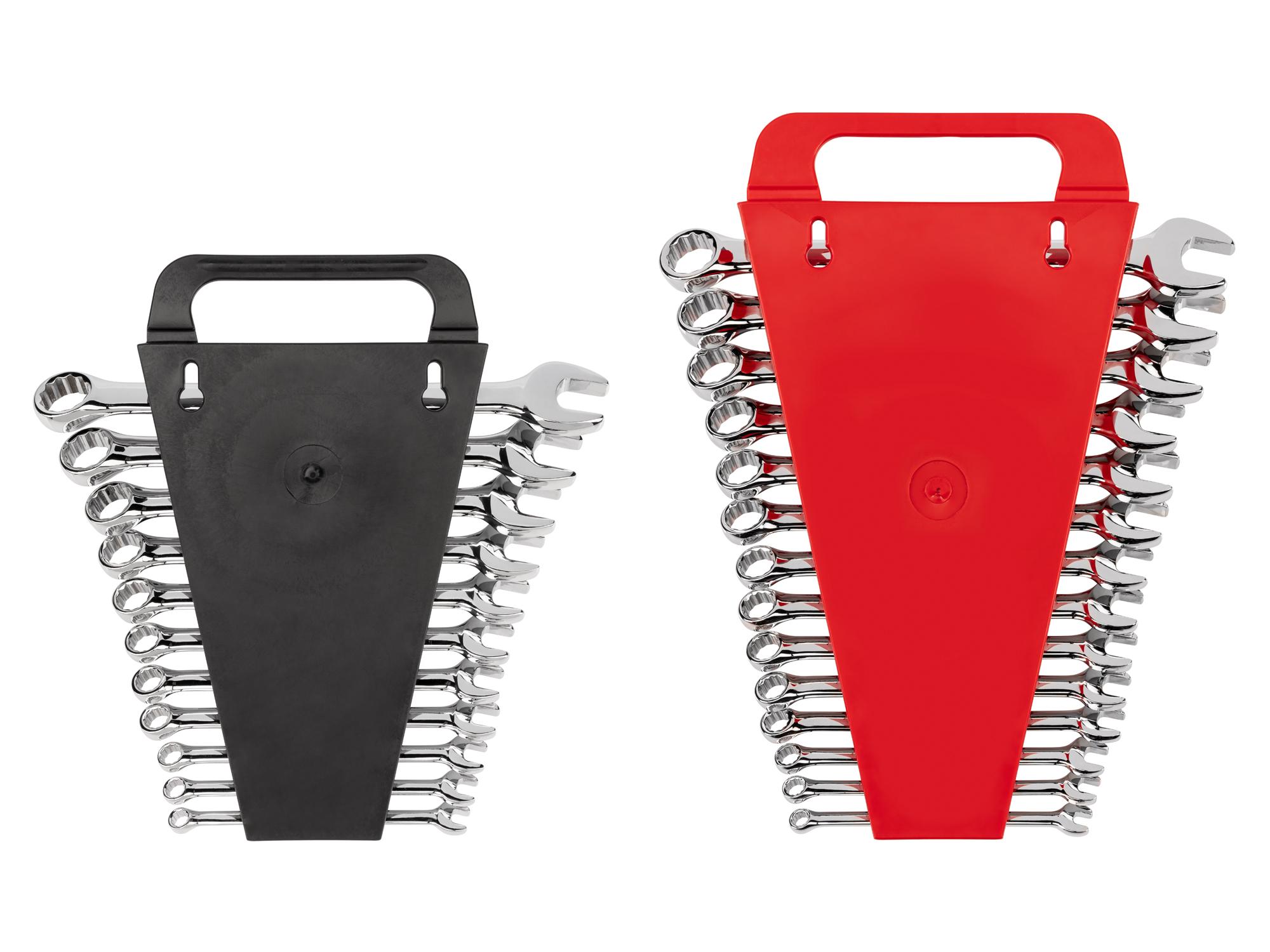 Back view of Tekton holder combination wrench set. Item #WCB92301