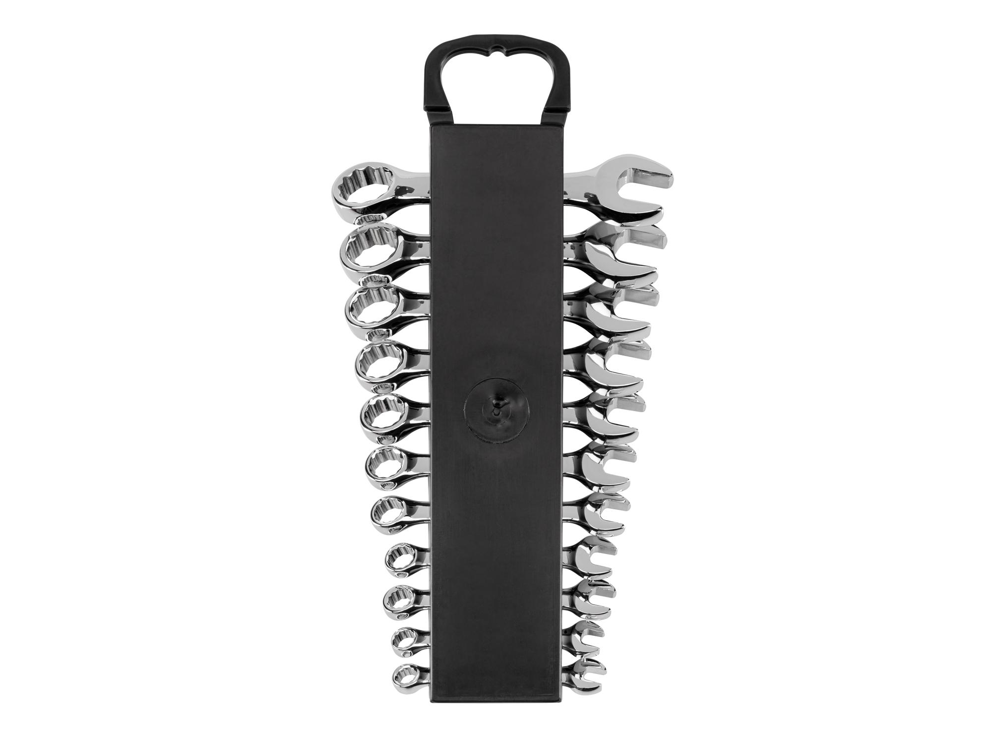Back view of Tekton holder combination wrench set. Item #WCB92401
