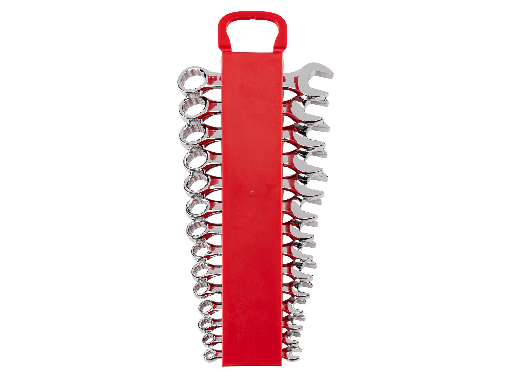 Back view of Tekton holder combination wrench set. Item #WCB92402