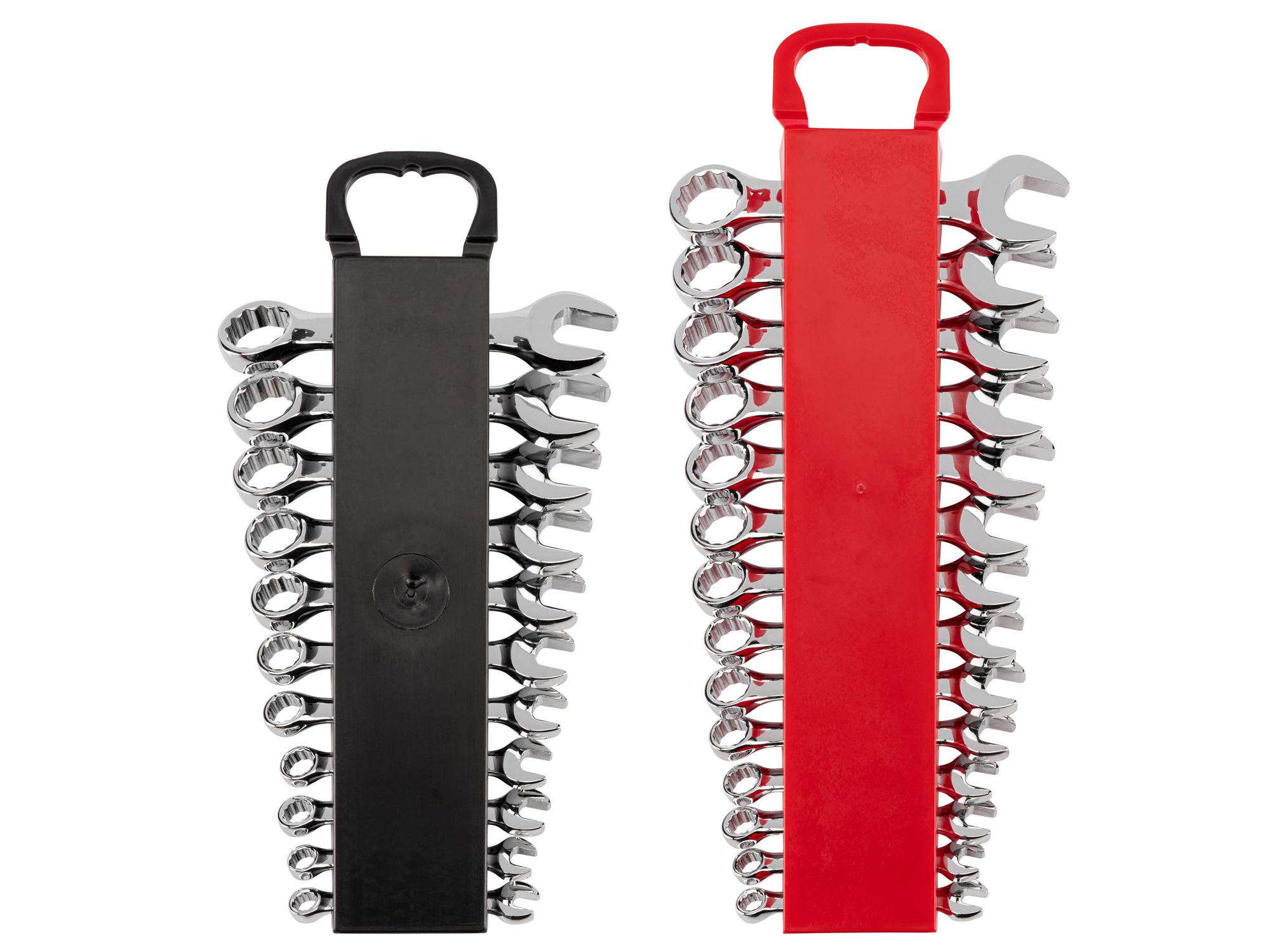Back view of Tekton holder combination wrench set. Item #WCB92403